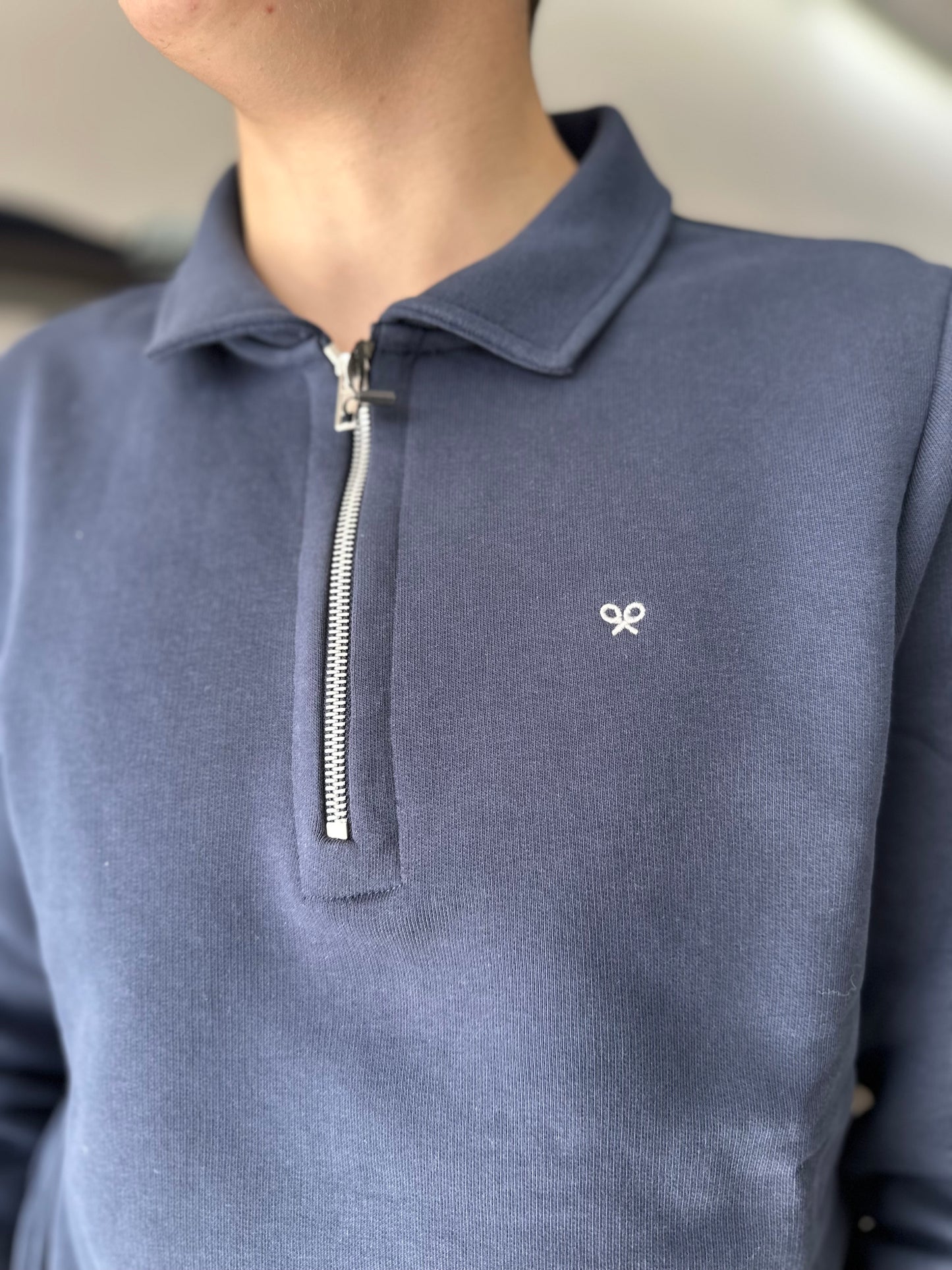 SUDADERA POLO SILBON AZUL MARINA