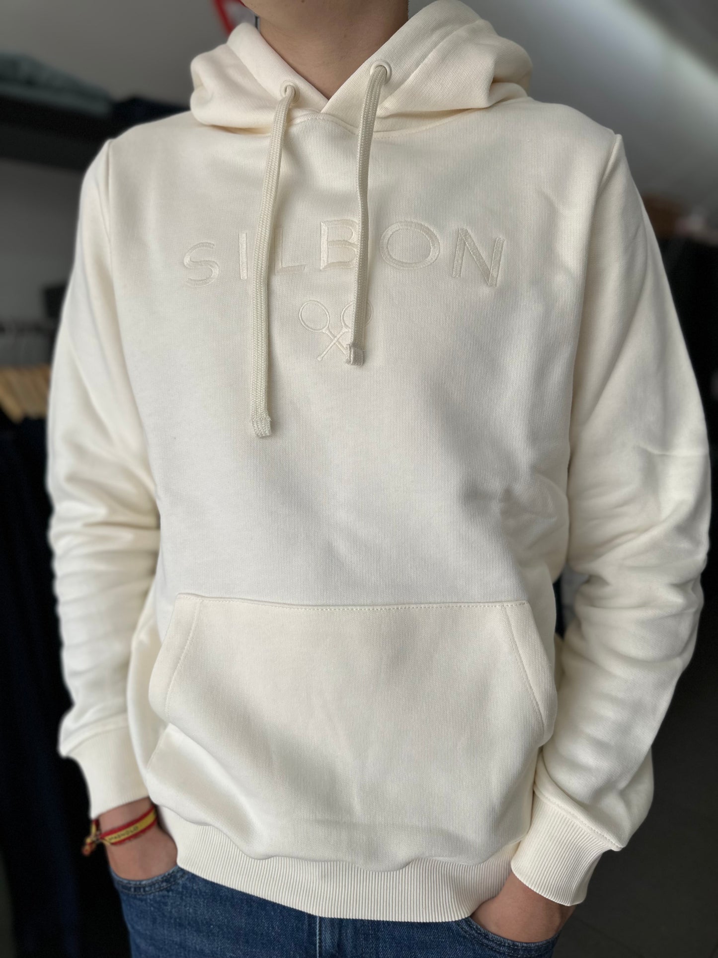 SUDADERA SILBON CREMA COM CAPUCHA