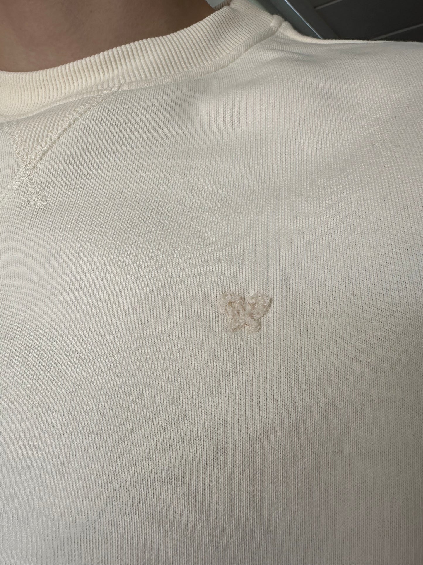 SUDADERA SILBON CREMA LOGO RIZADO