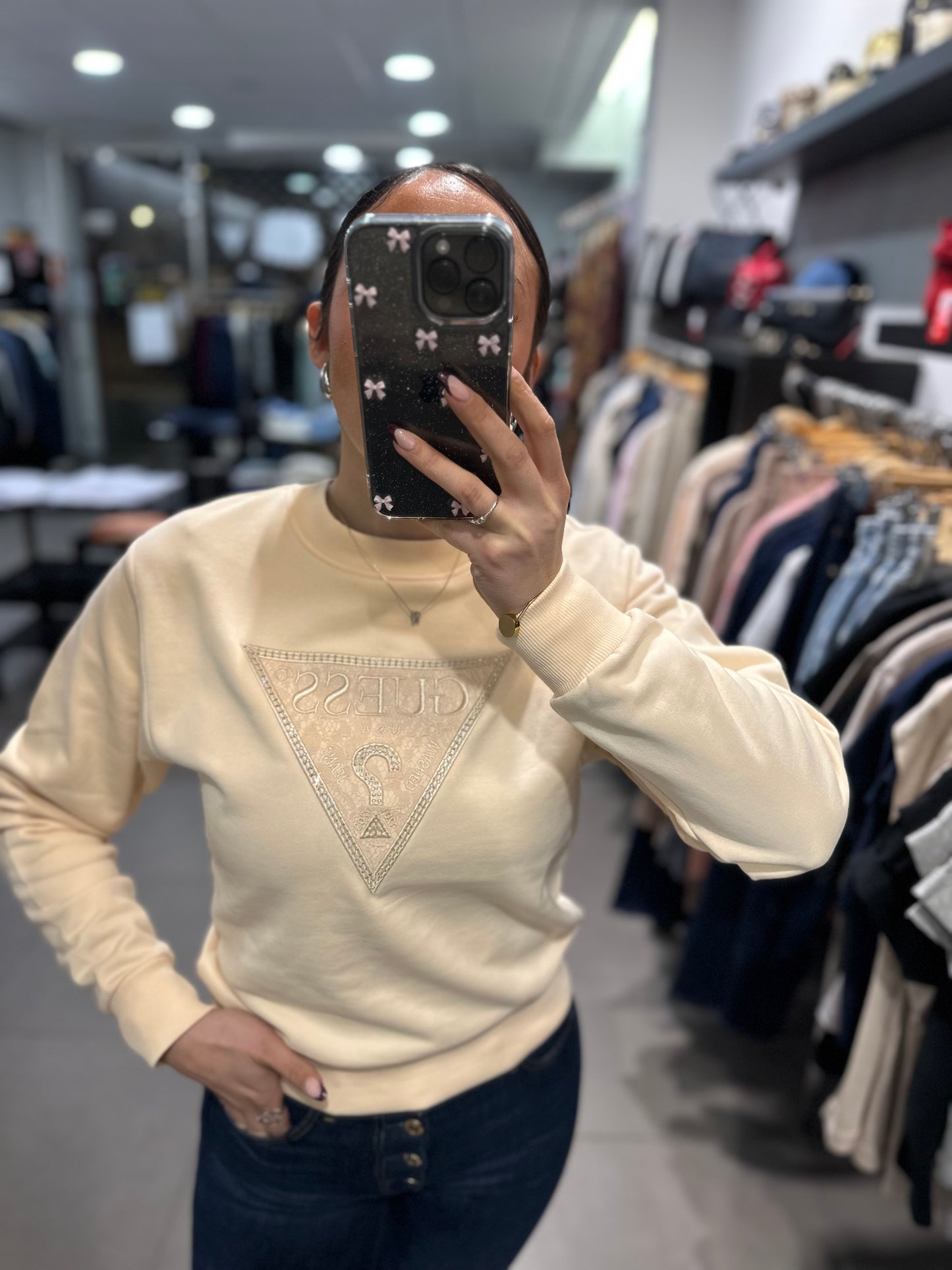 SUDADERA GUESS MELOCOTÓN