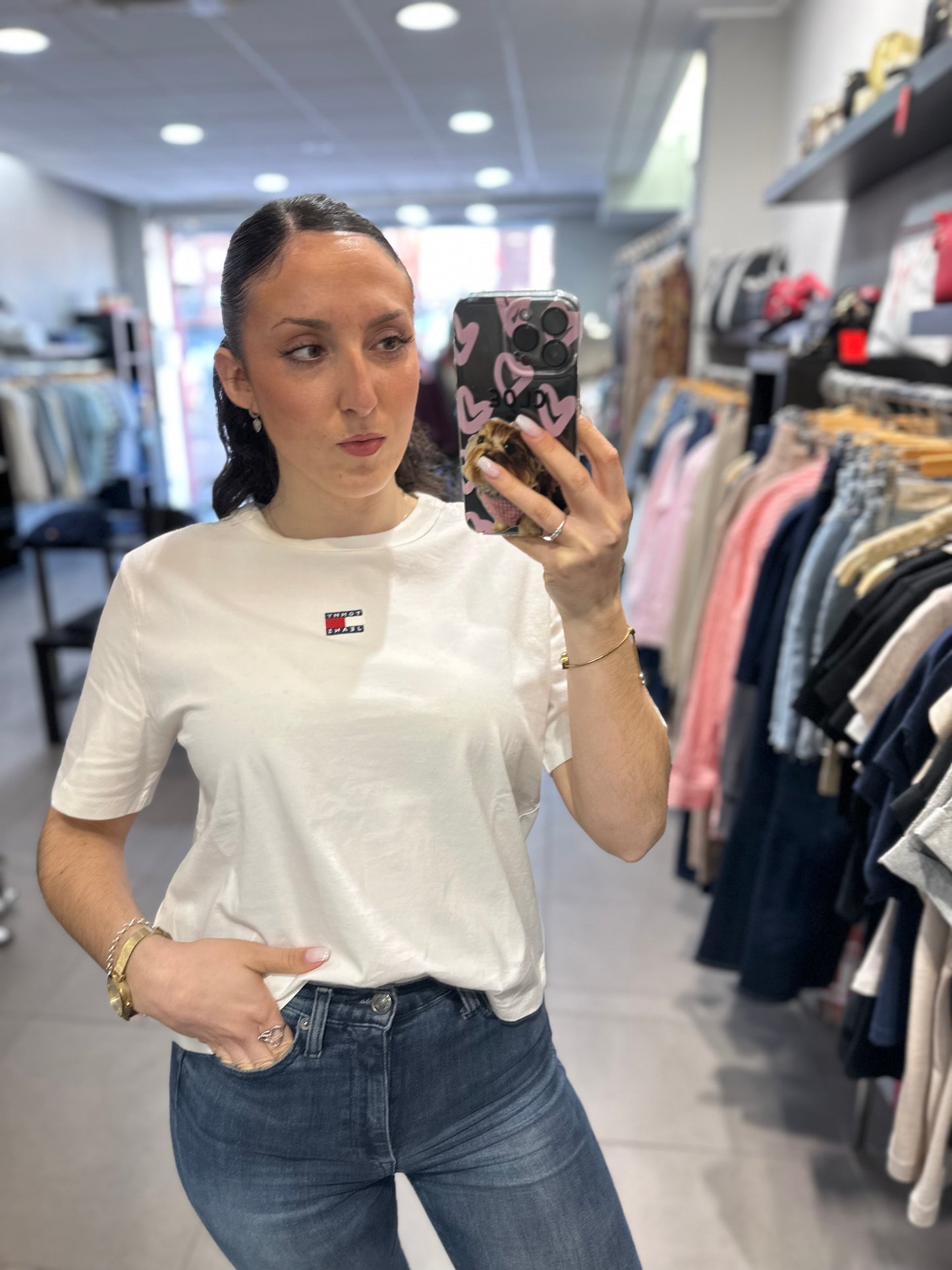 CAMISETA TOMMY CUADRADA BLANCA