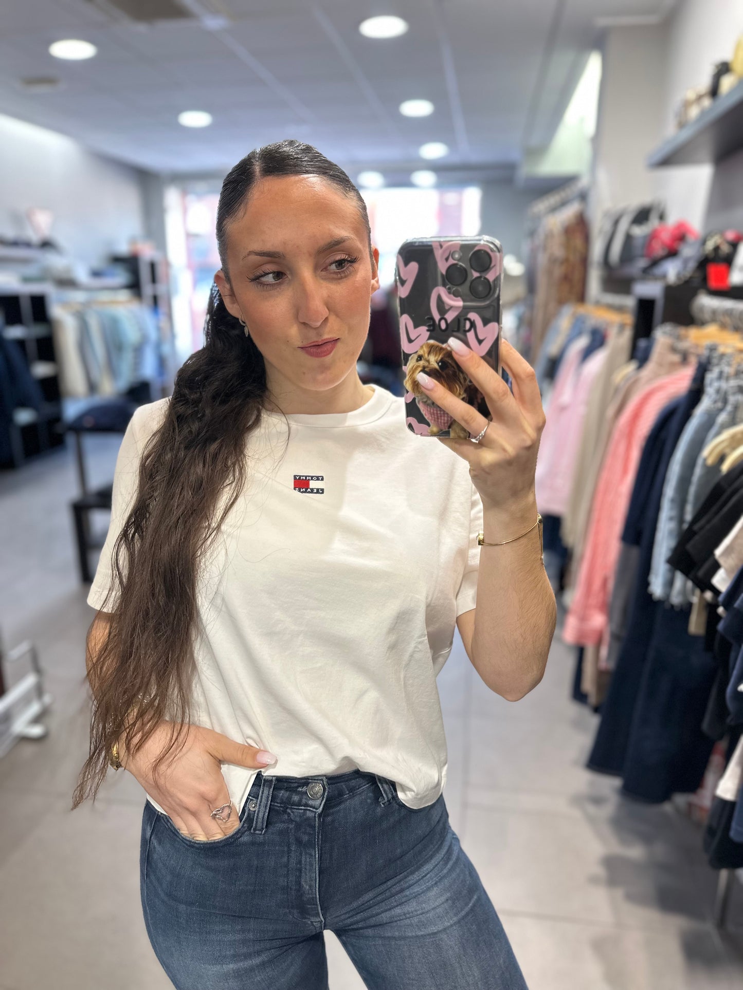 CAMISETA TOMMY CUADRADA BLANCA