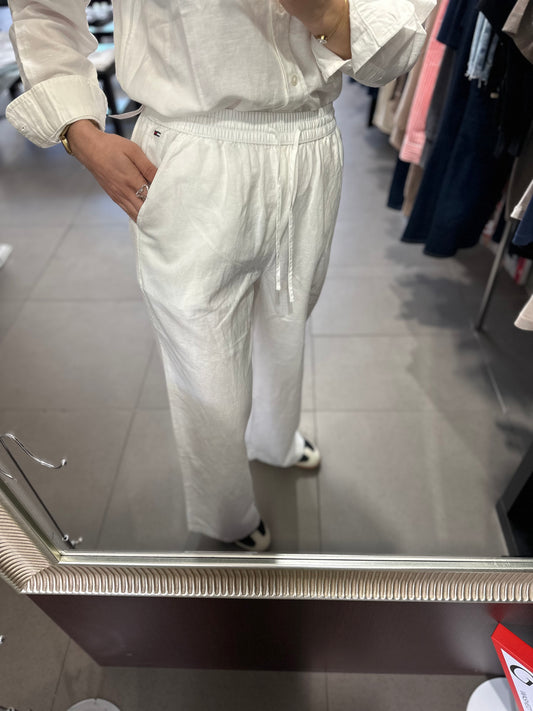PANTALÓN LINO BLANCO TOMMY