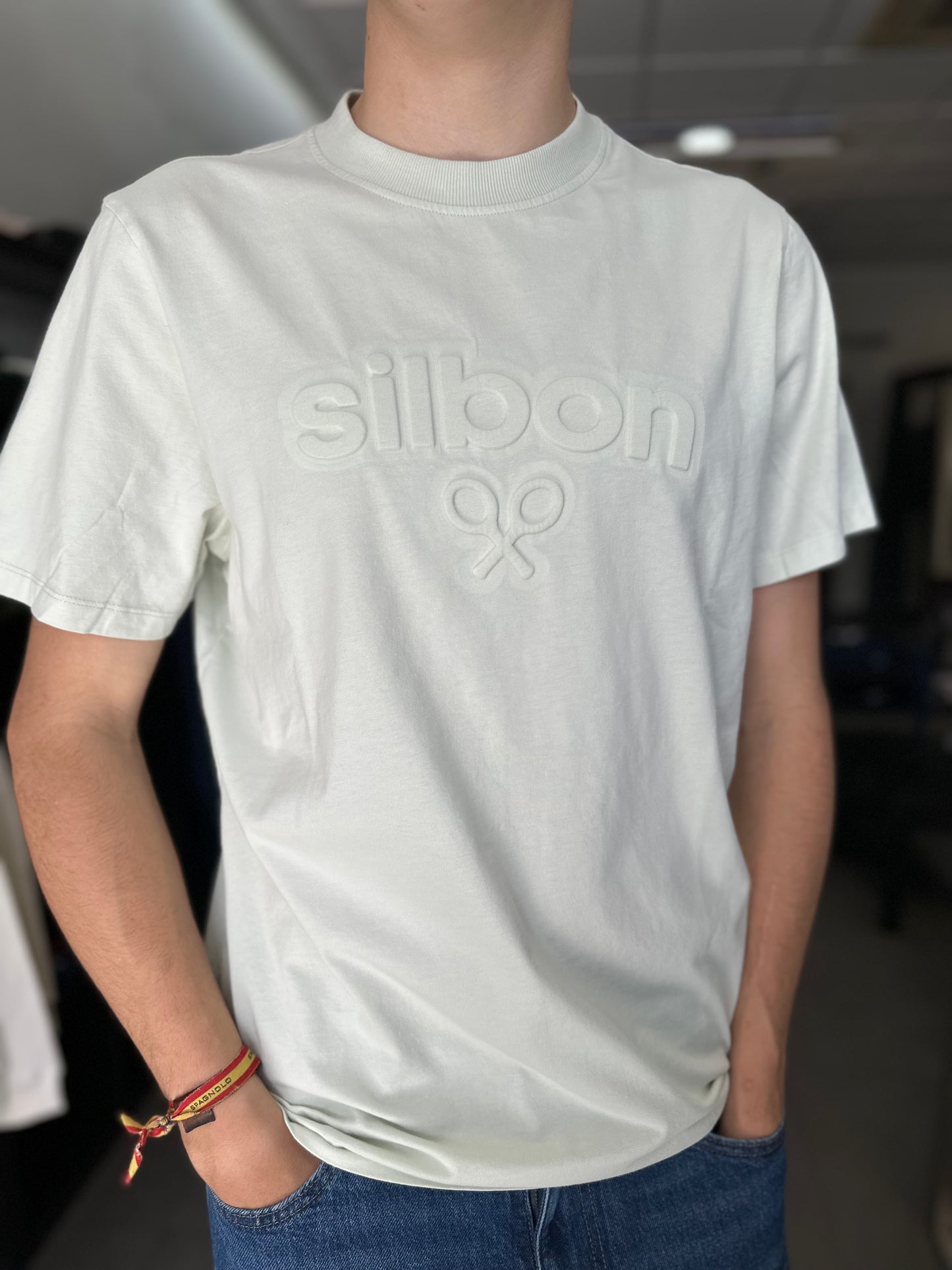 CAMISETA SILBON CON LOGO EN RELIEVE HOMBRE