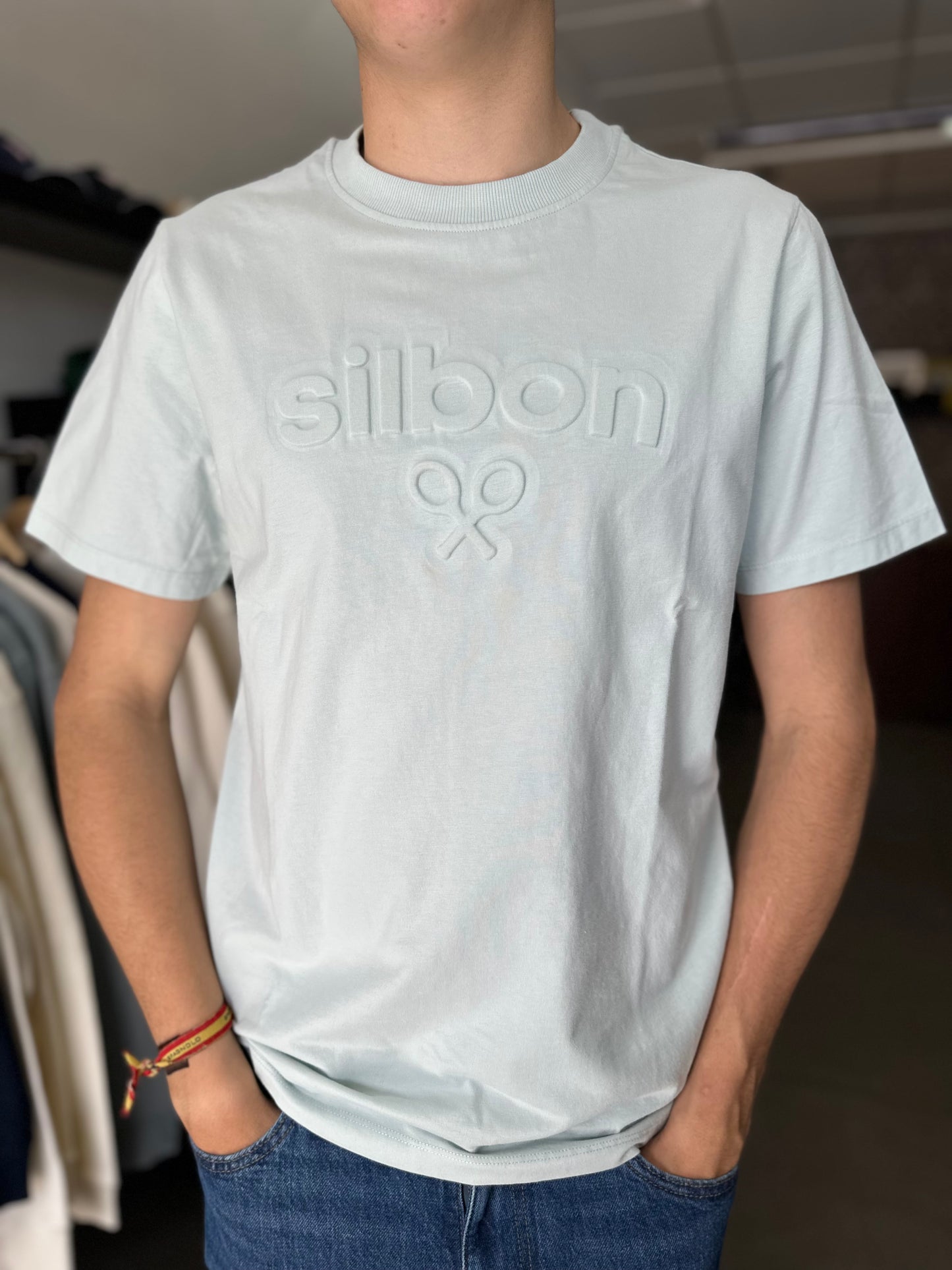 CAMISETA SILBON CON LOGO EN RELIEVE HOMBRE