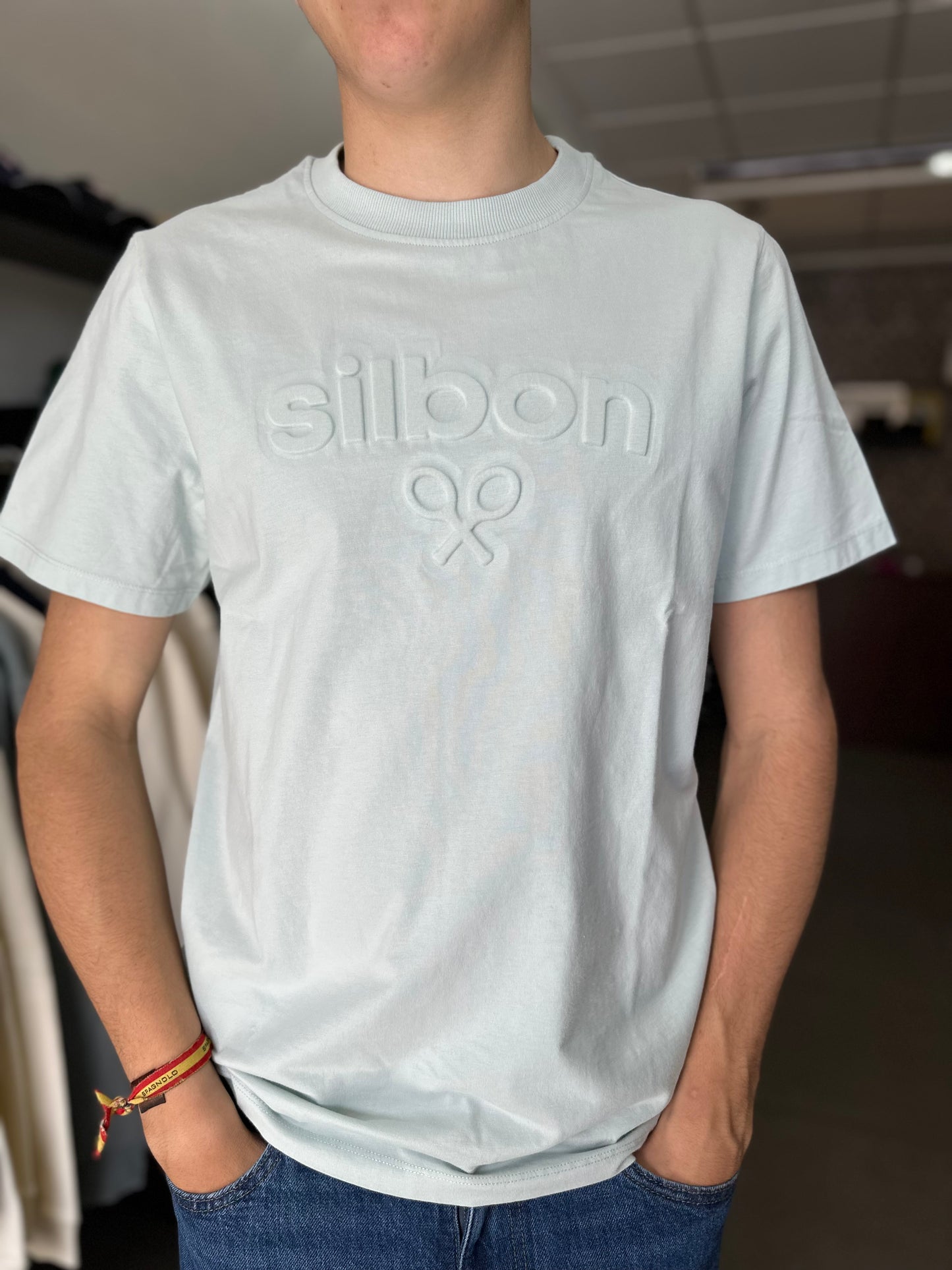 CAMISETA SILBON CON LOGO EN RELIEVE HOMBRE