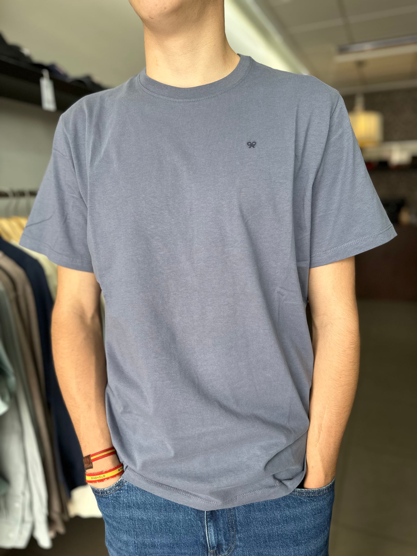 CAMISETA SILBON BASICA AZUL INDIGO