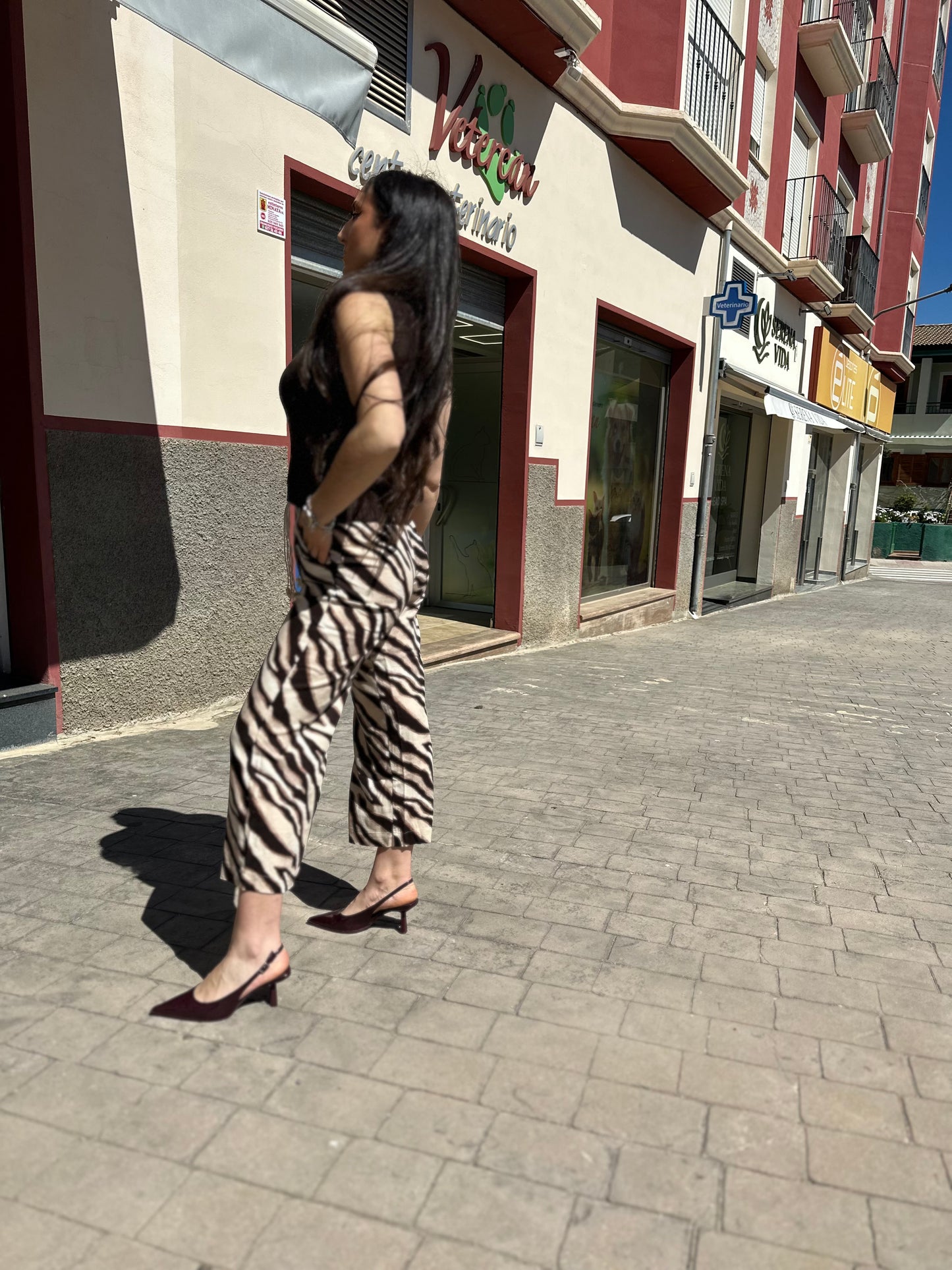 PANTALÓN TIFFOSI JOANA CULOTTE CEBRA CHOCOLATE