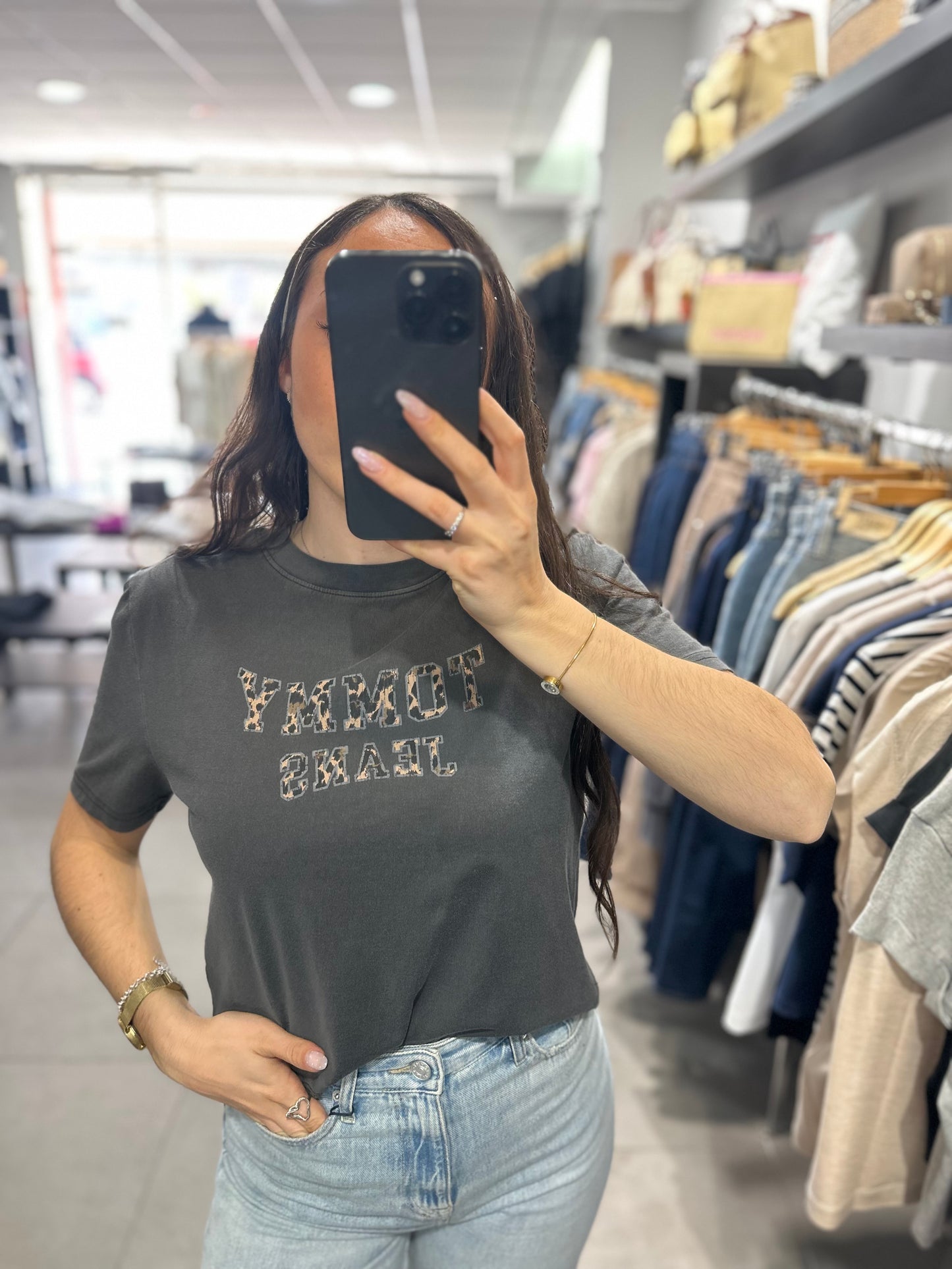 Camiseta Tommy logo animal print