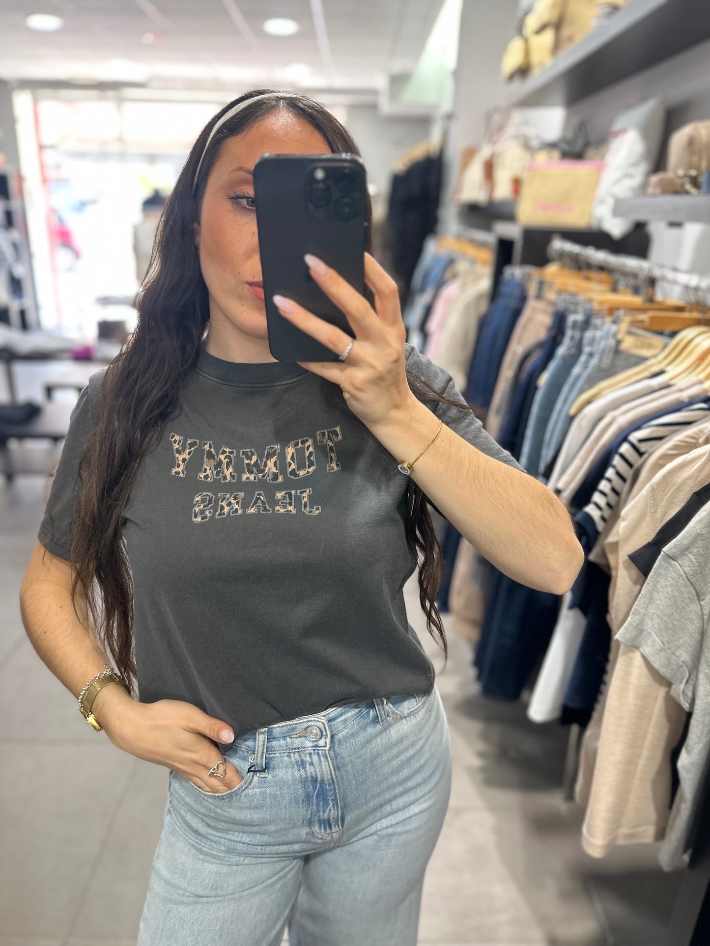 Camiseta Tommy logo animal print