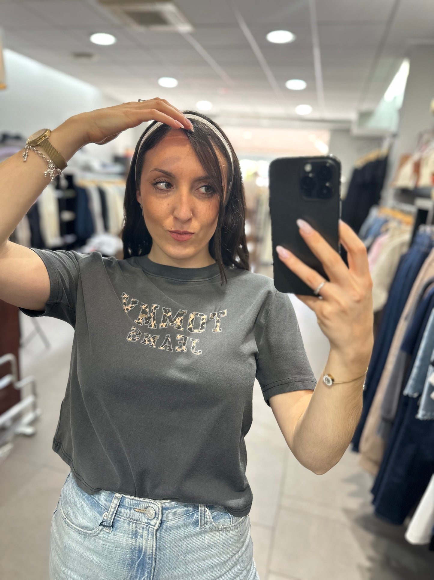 Camiseta Tommy logo animal print