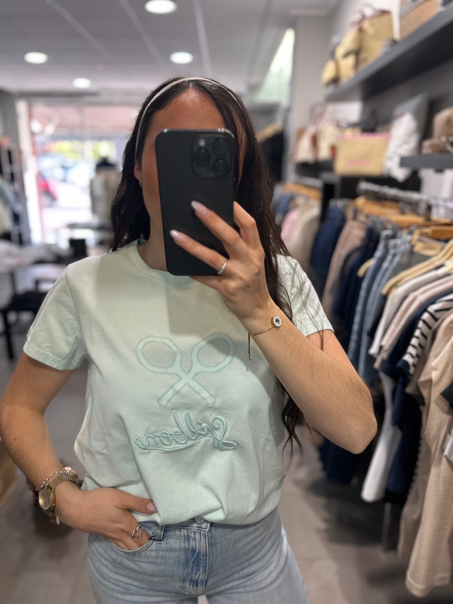 Camiseta Silbon verde agua