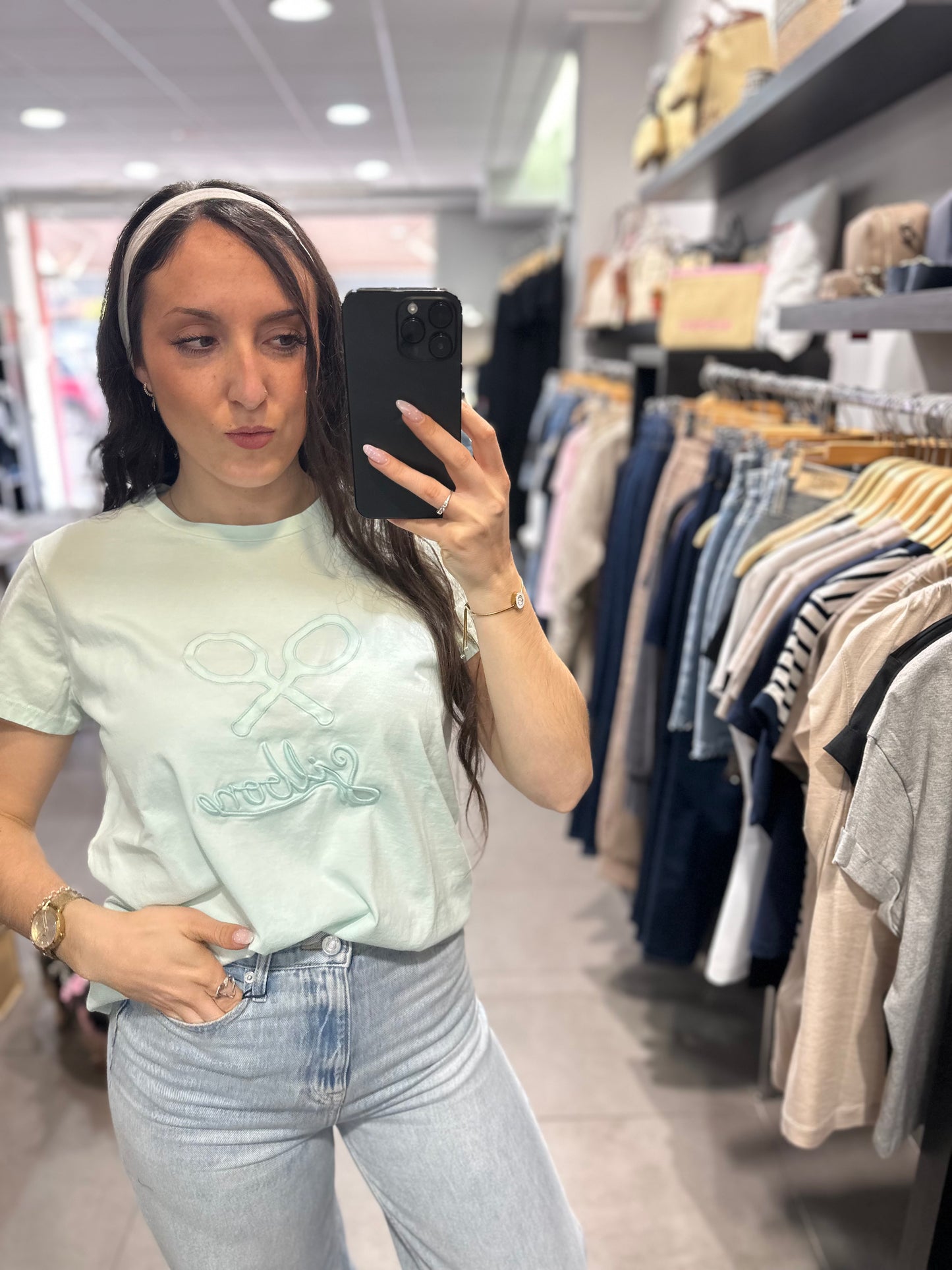 Camiseta Silbon verde agua