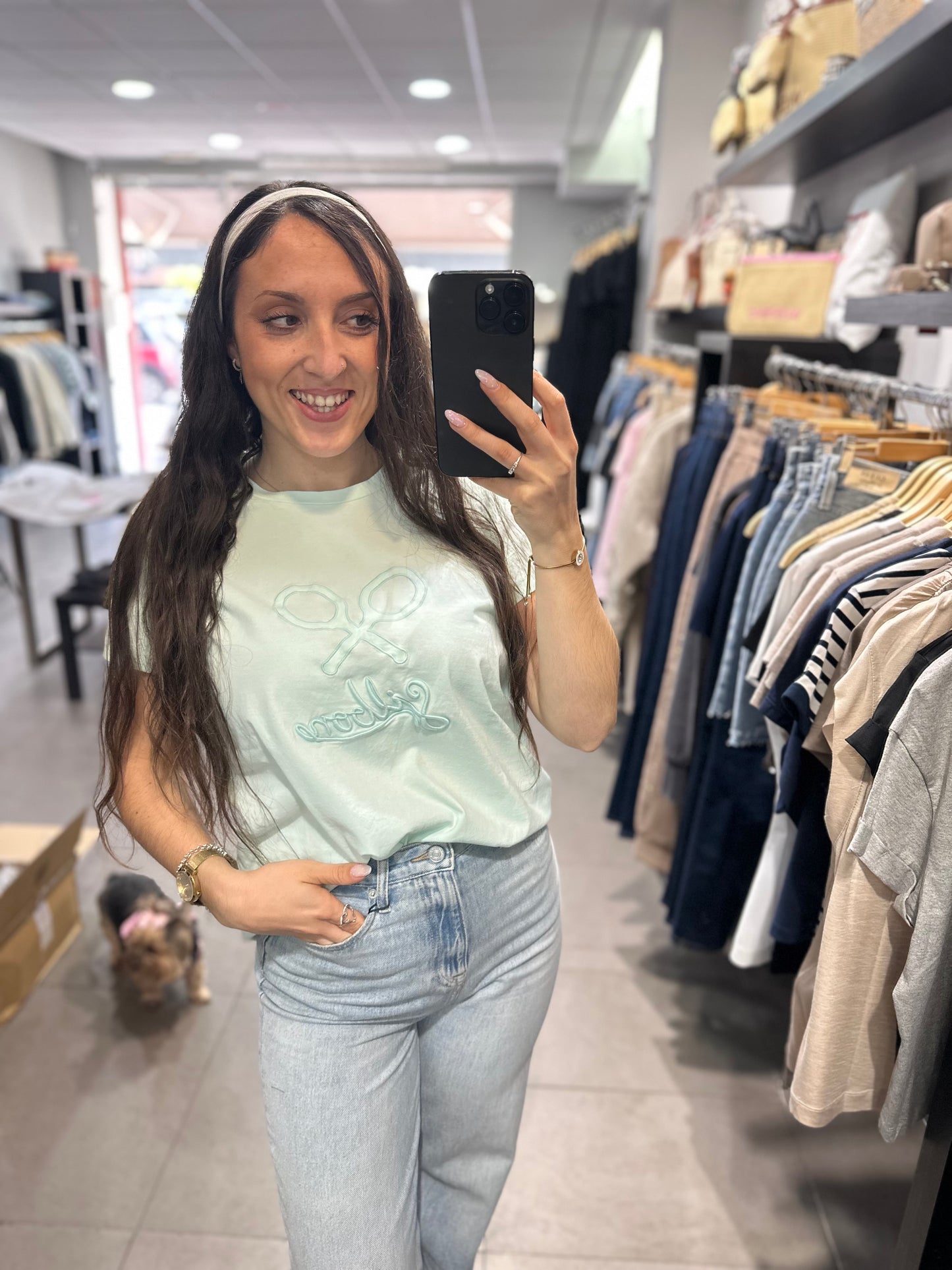 Camiseta Silbon verde agua