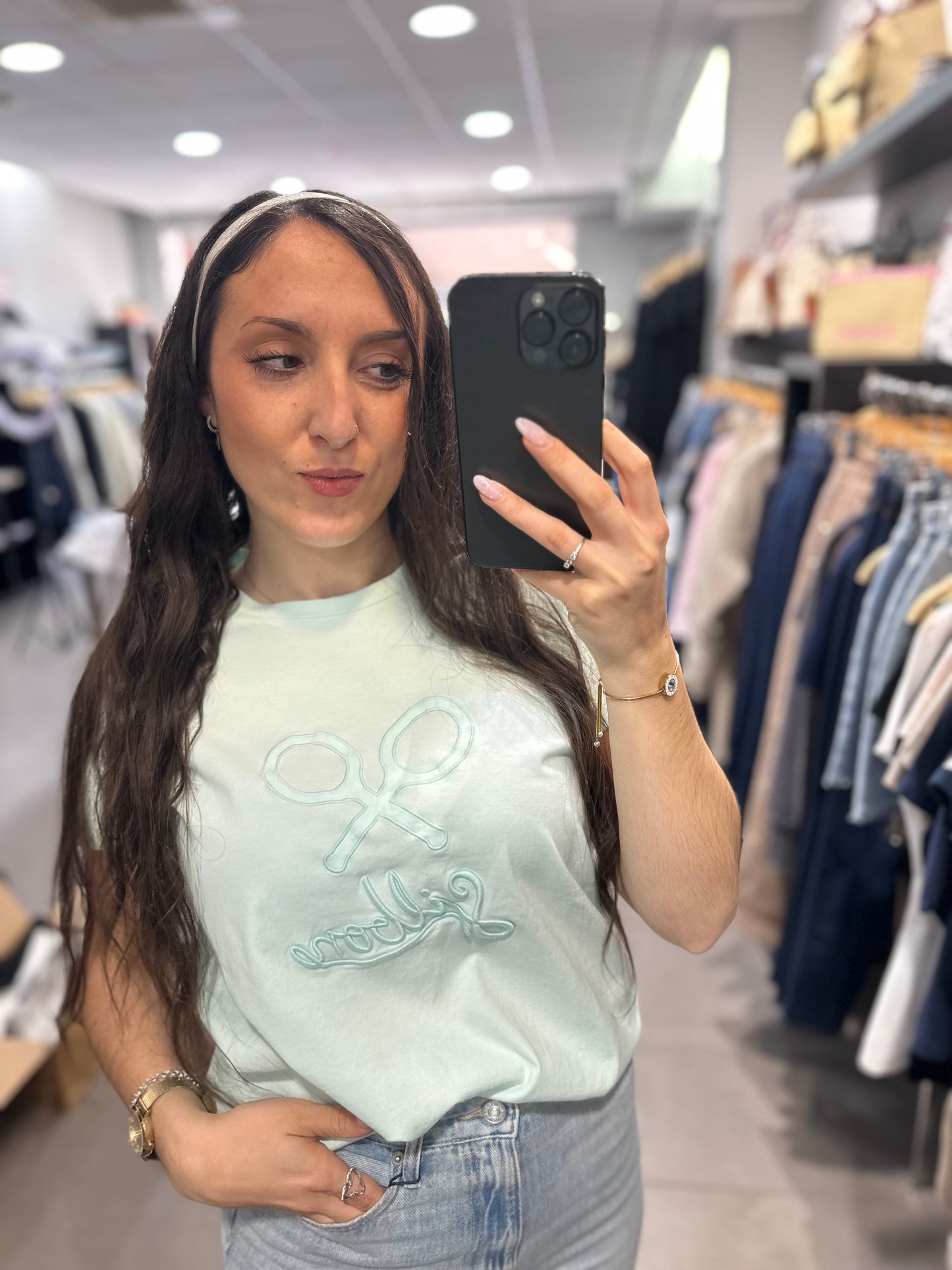 Camiseta Silbon verde agua