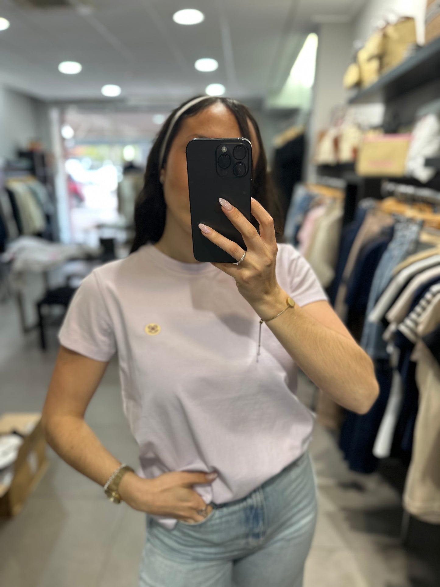 Camiseta Silbon lila con logo sun en la espalda