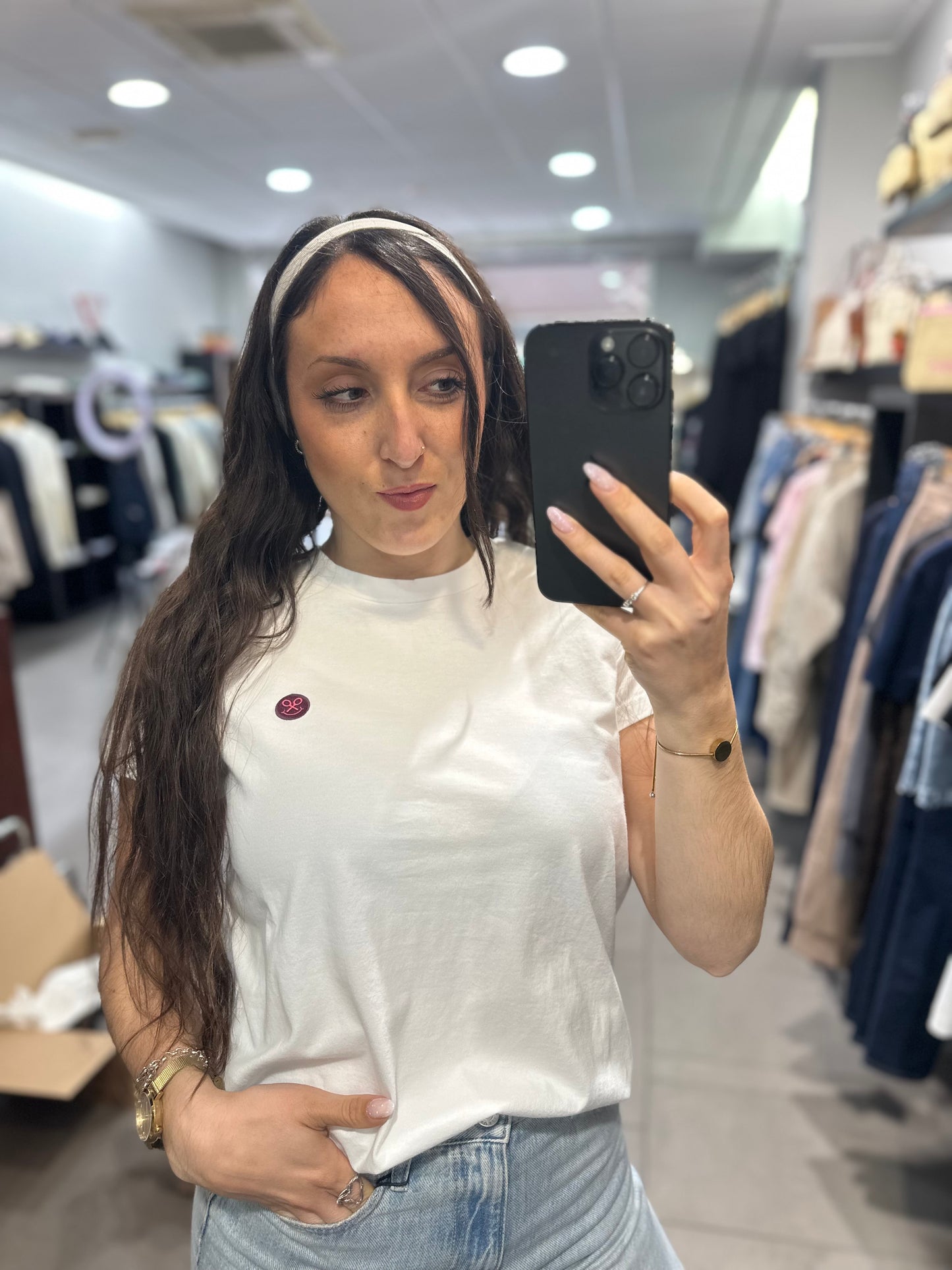 Camiseta Silbon blanca con logo sun en la espalda