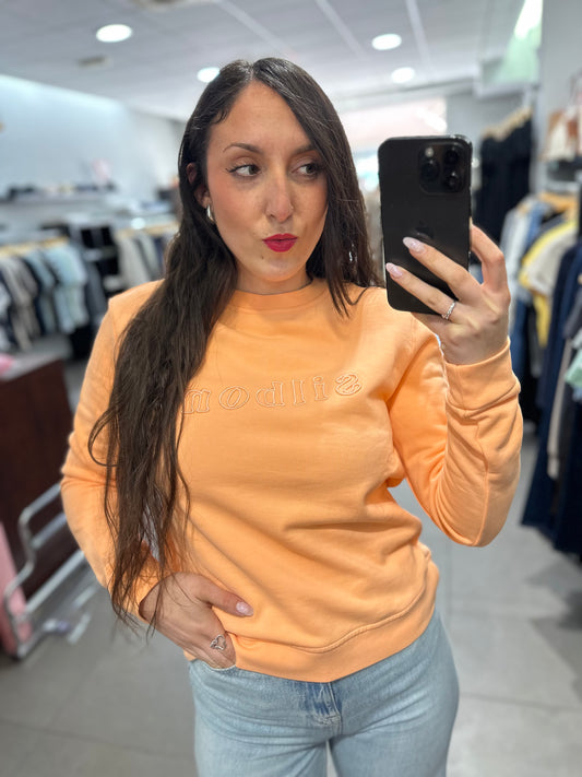 SUDADERA SILBON NARANJA PASTEL