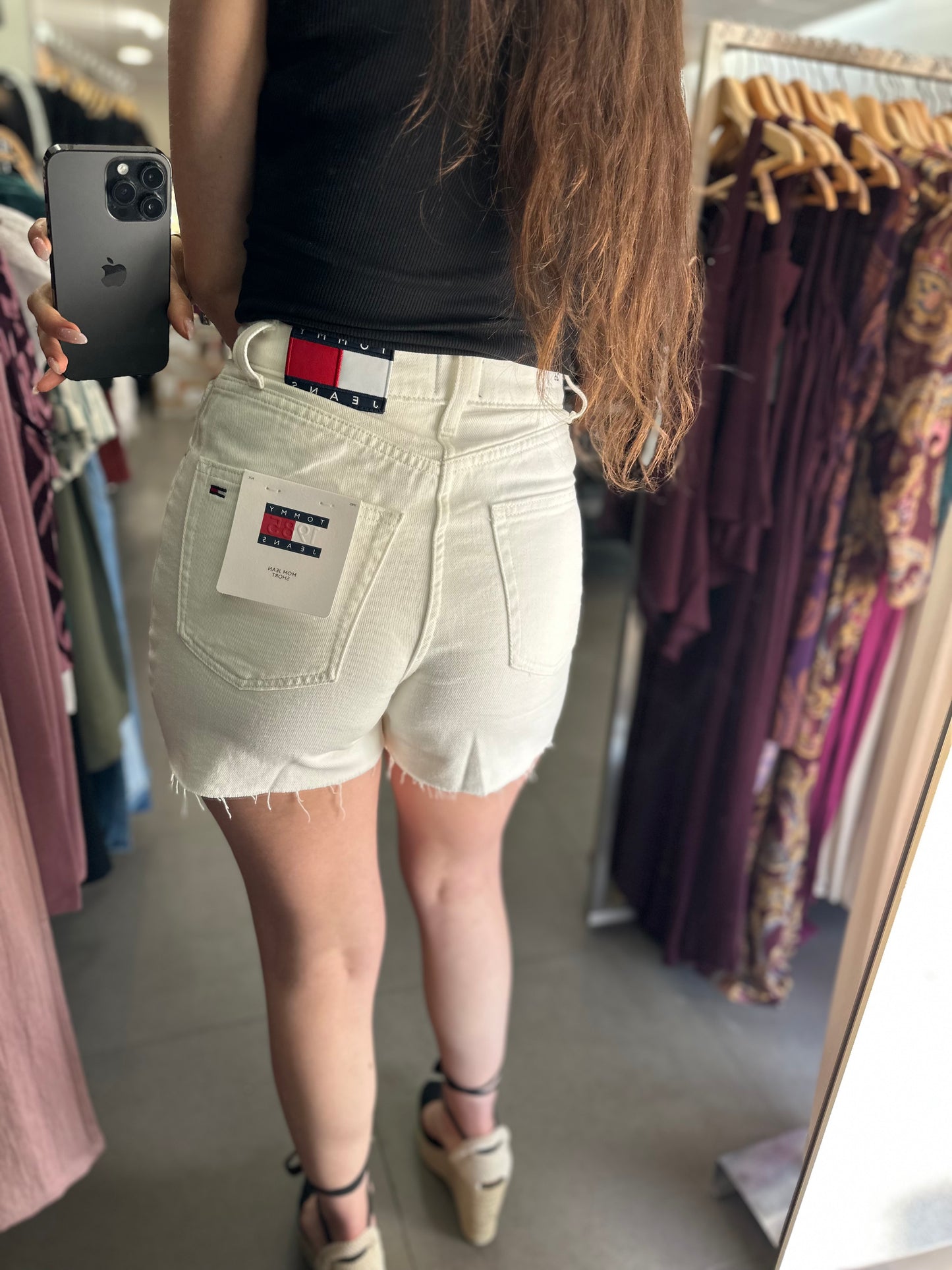 Short Tommy vaquero blanco Mom