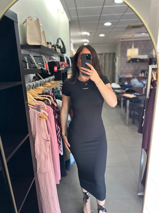 Vestido Tommy midi canalé