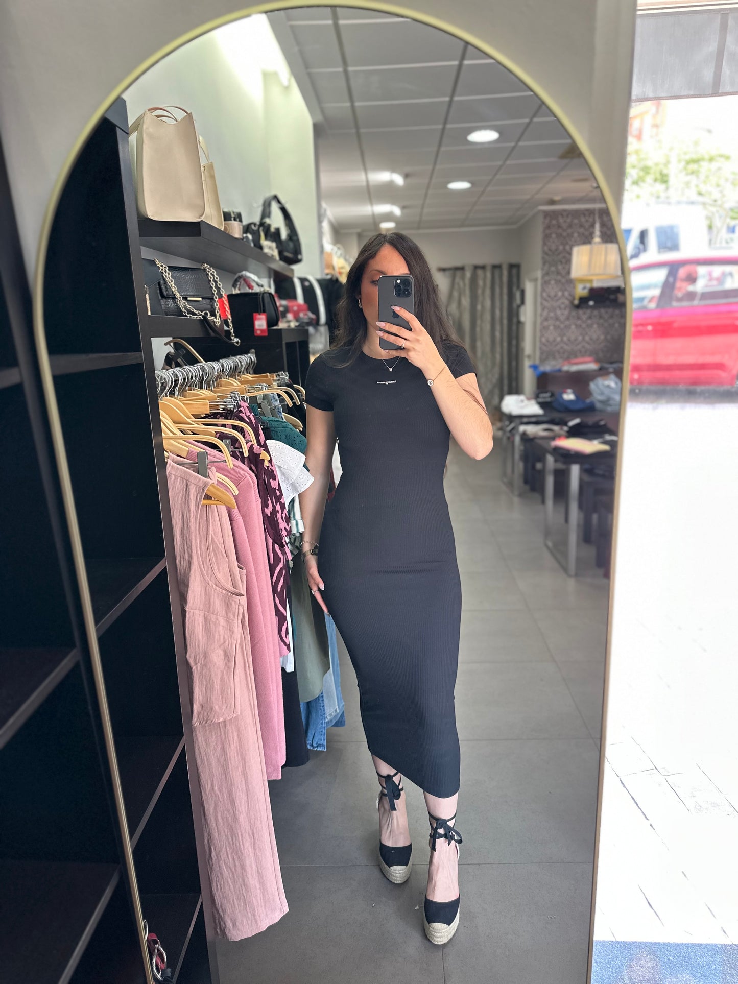 Vestido Tommy midi canalé