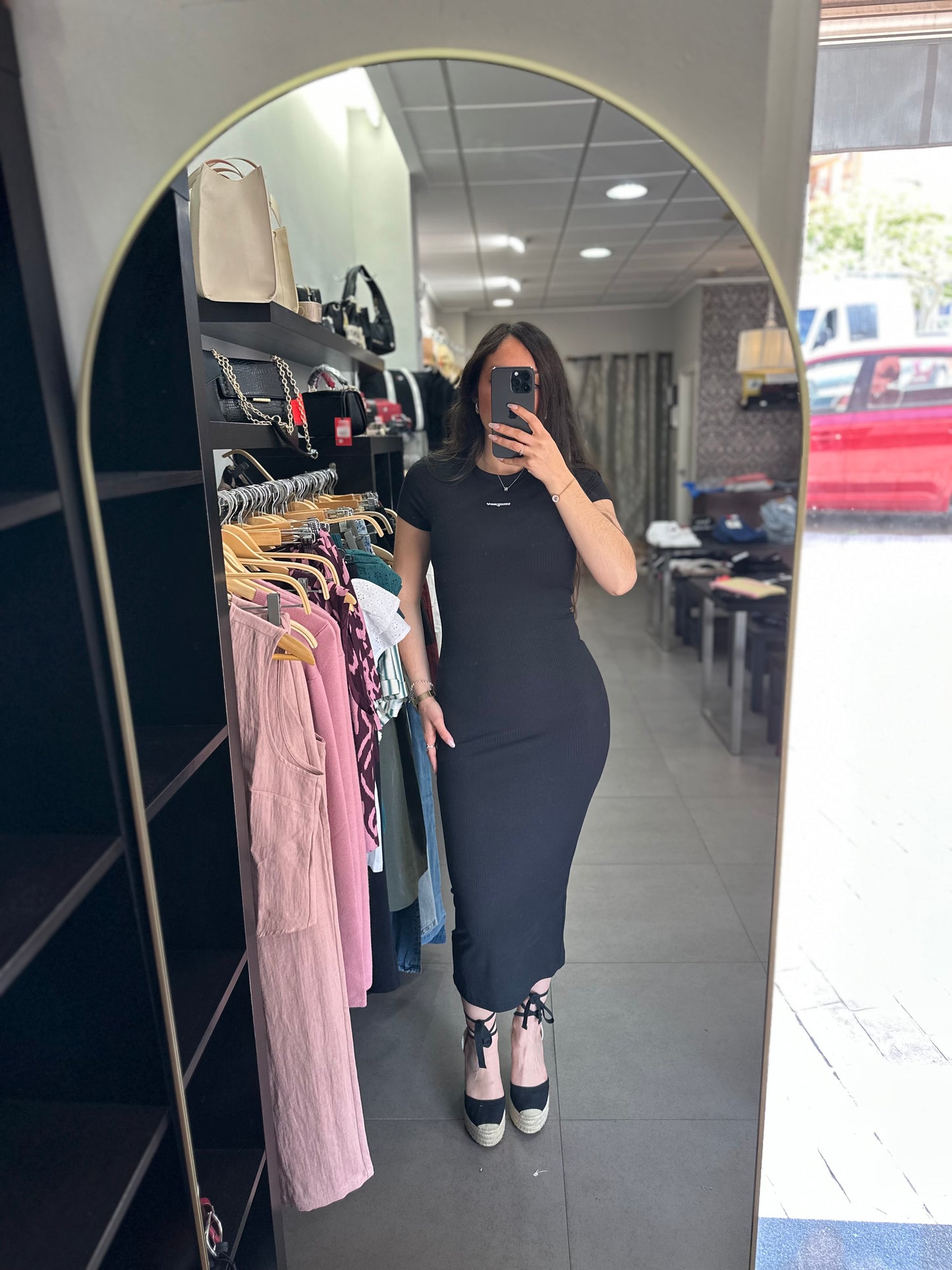 Vestido Tommy midi canalé