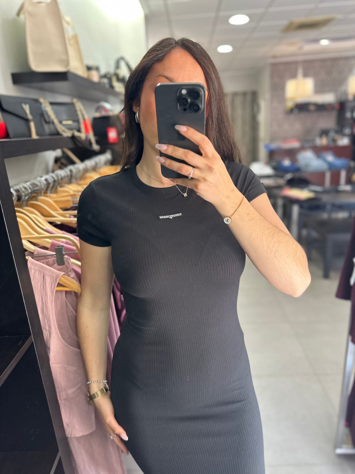 Vestido Tommy midi canalé