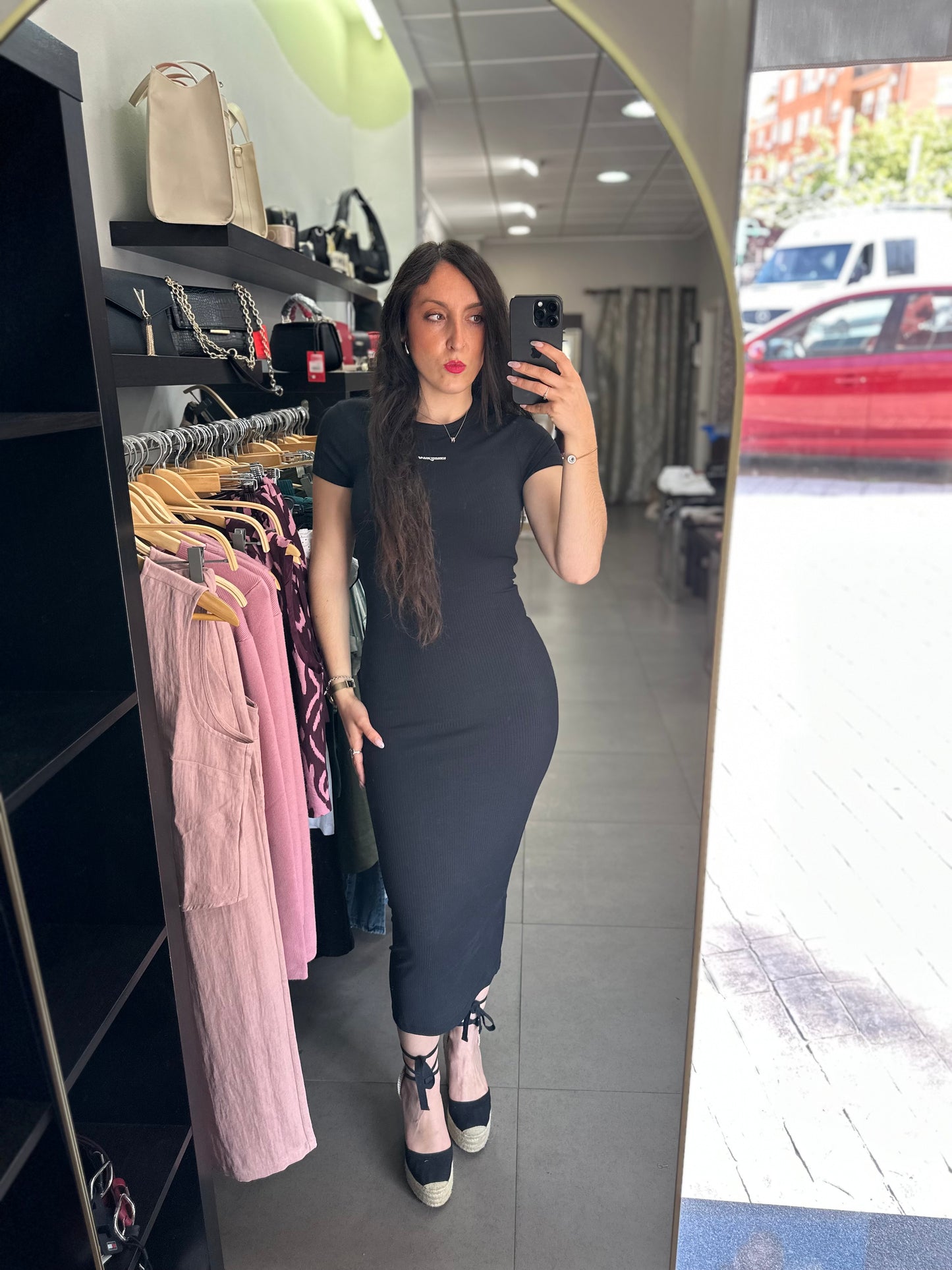 Vestido Tommy midi canalé