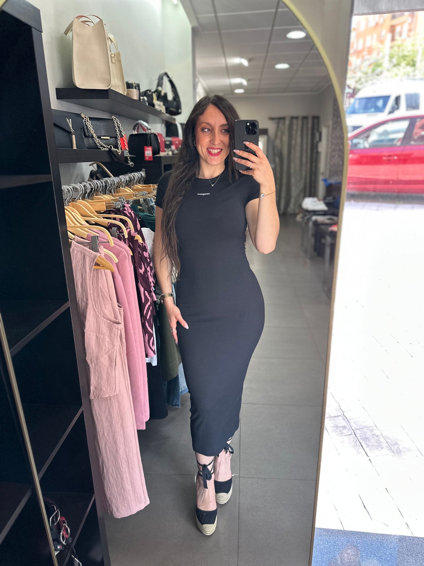 Vestido Tommy midi canalé