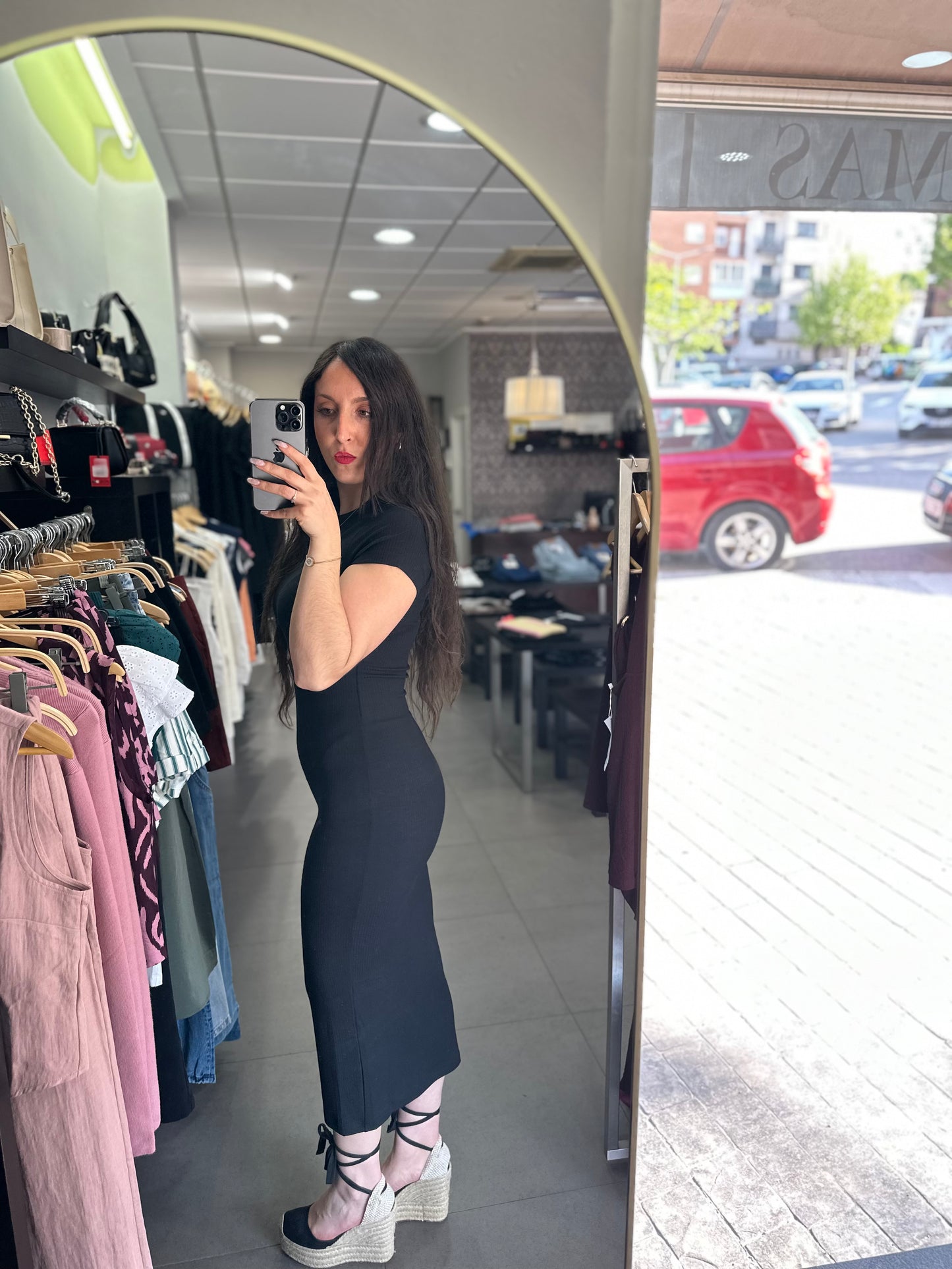 Vestido Tommy midi canalé