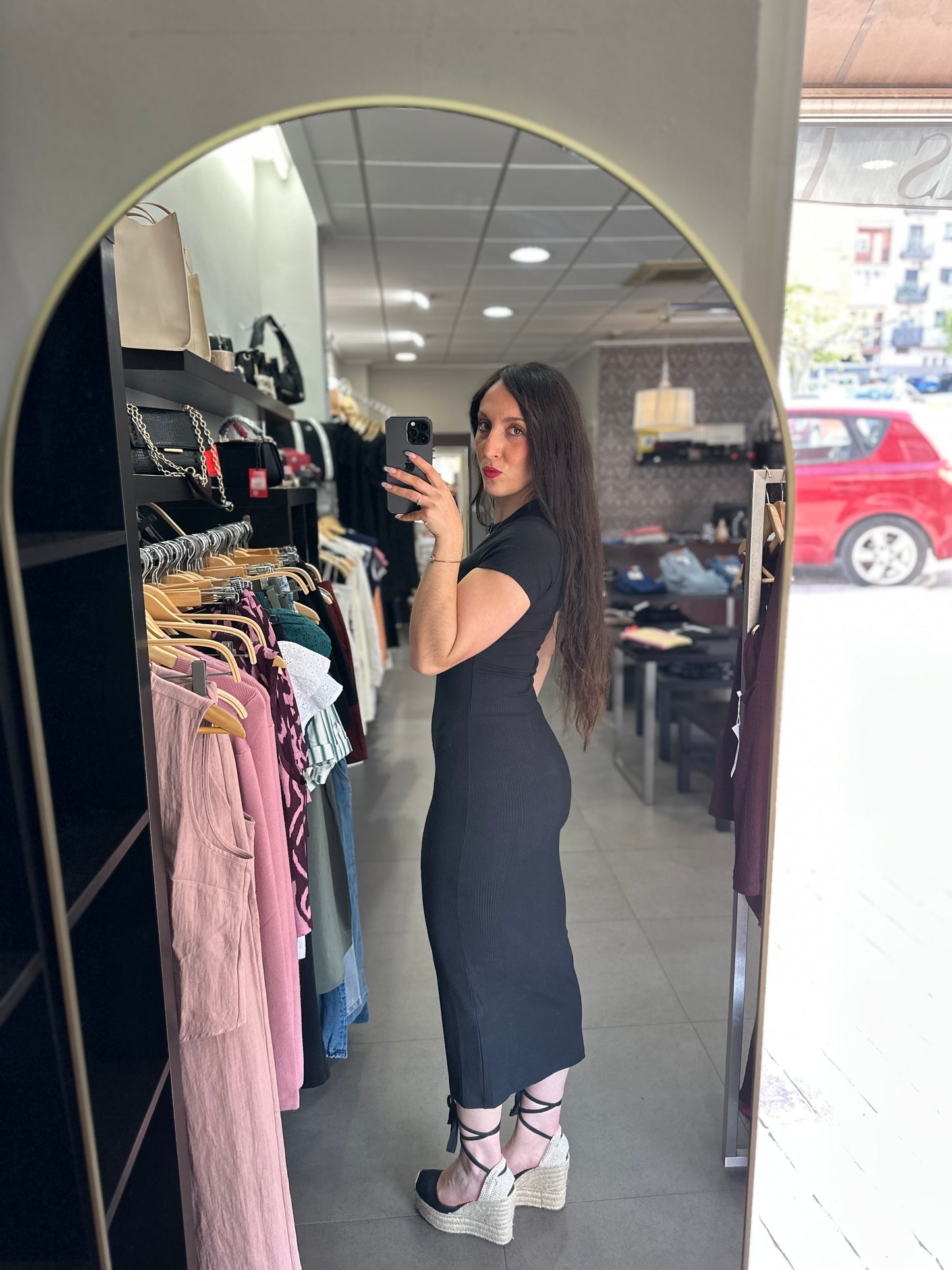 Vestido Tommy midi canalé