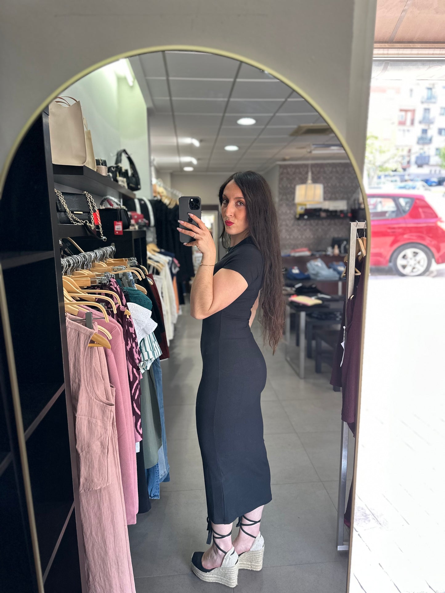 Vestido Tommy midi canalé