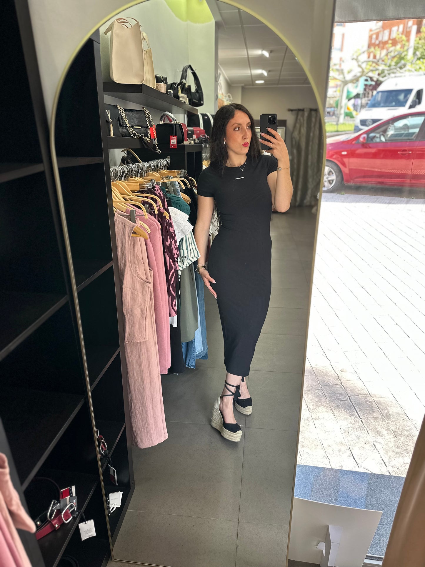 Vestido Tommy midi canalé