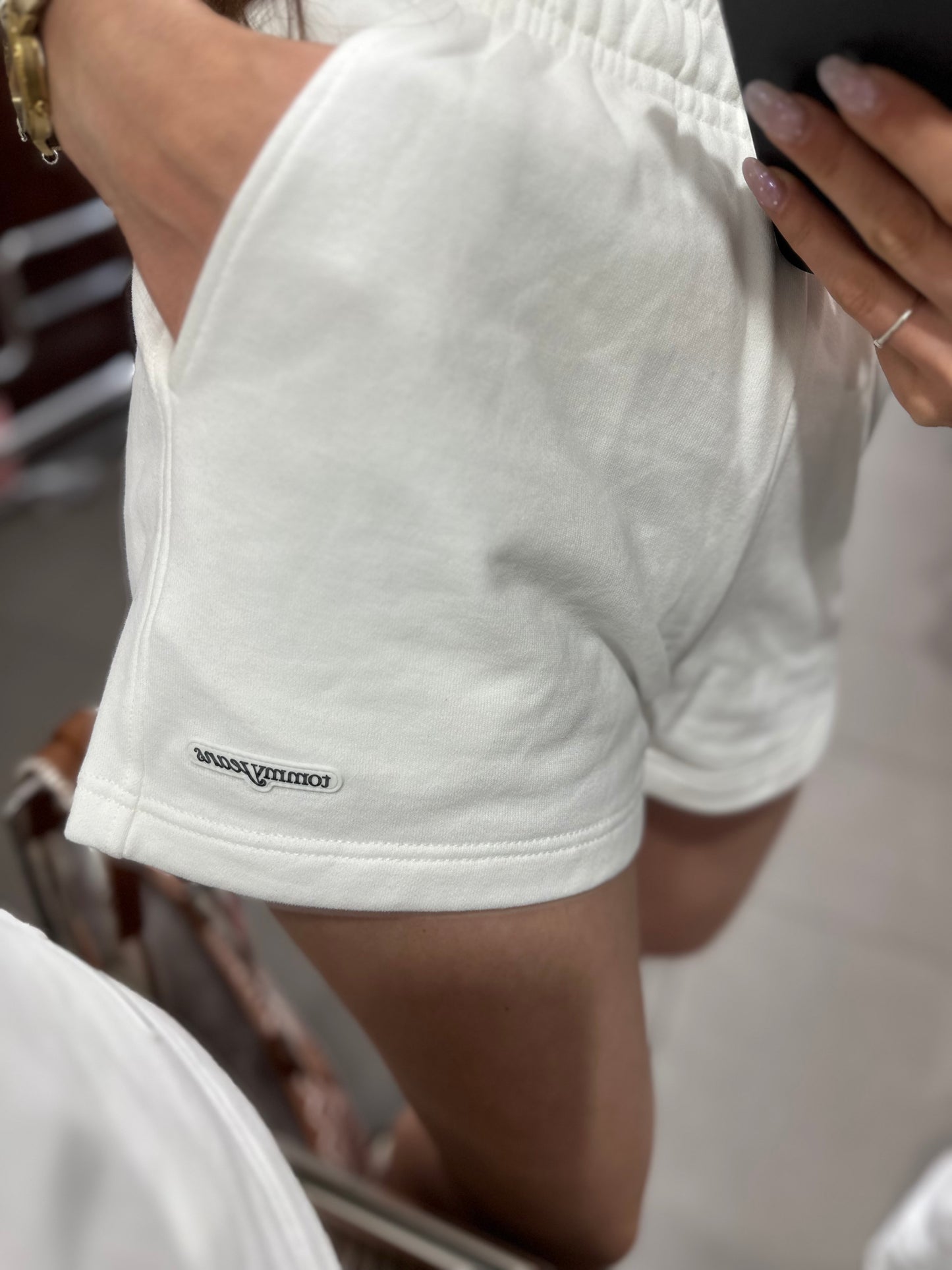 Chándal Tommy corto blanco