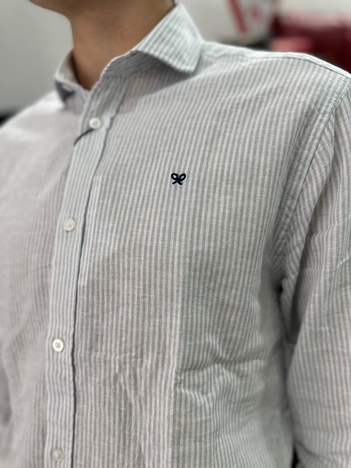 CAMISA SILBON RAYAS LINO