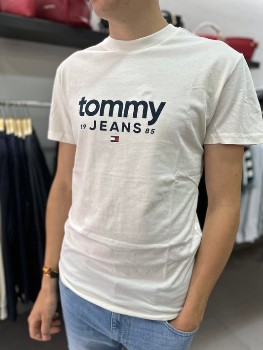 CAMISETA TOMMY BLANCO ROTO LOGO NUEVO MARINO