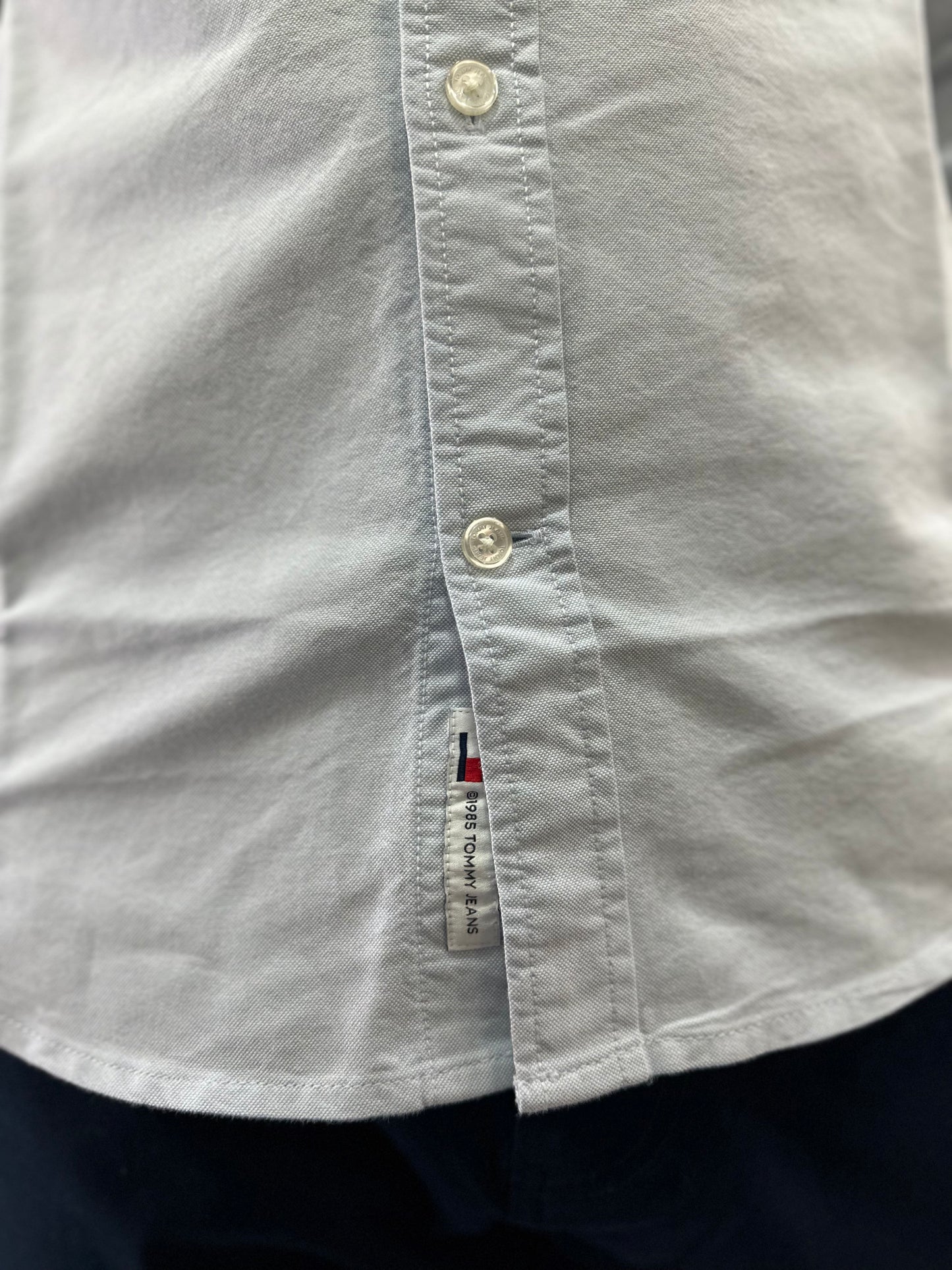 CAMISA TOMMY OXFORD CELESTE