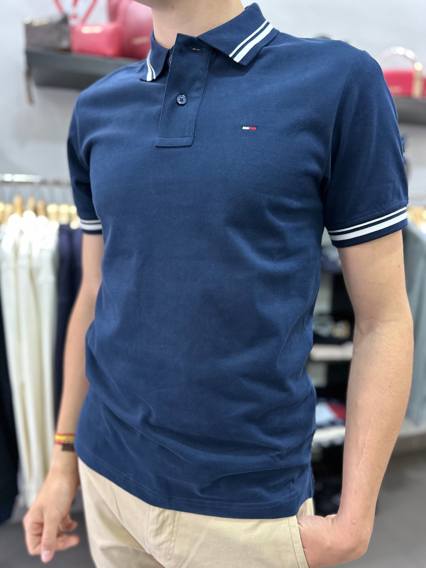 POLO TOMMY AZUL MARINO