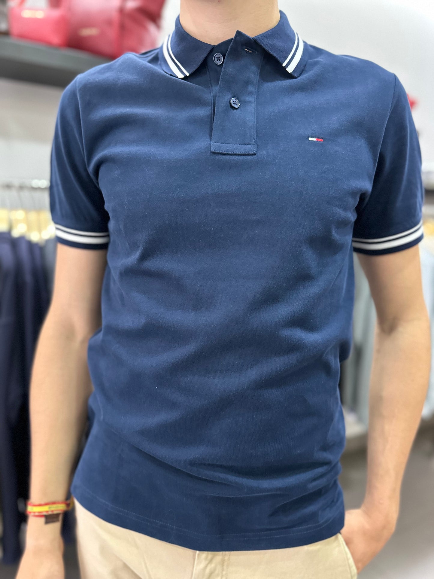 POLO TOMMY AZUL MARINO