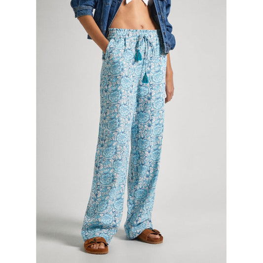 Pantalón Pepe Jeans palazzo con cintura elástica y estampado floral