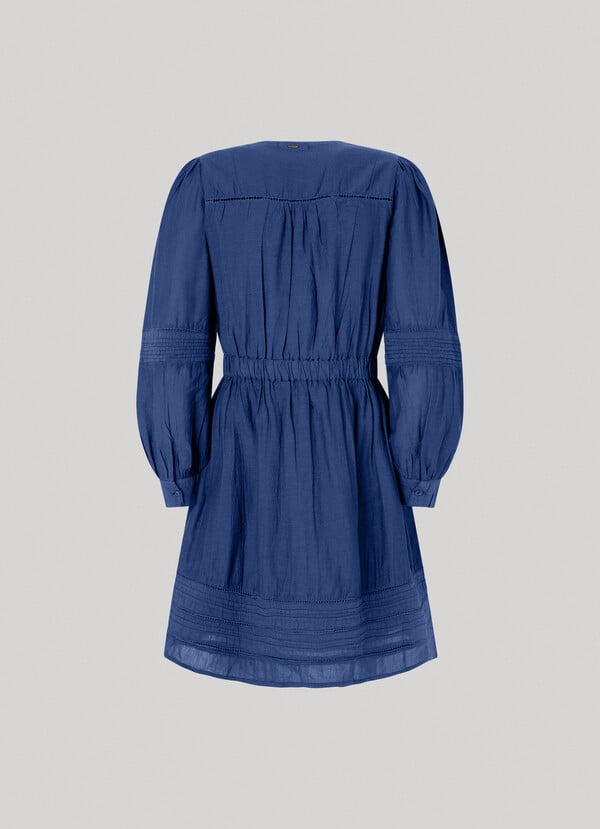 VESTIDO PEPE JEANS CORTO PLISADO AZUL