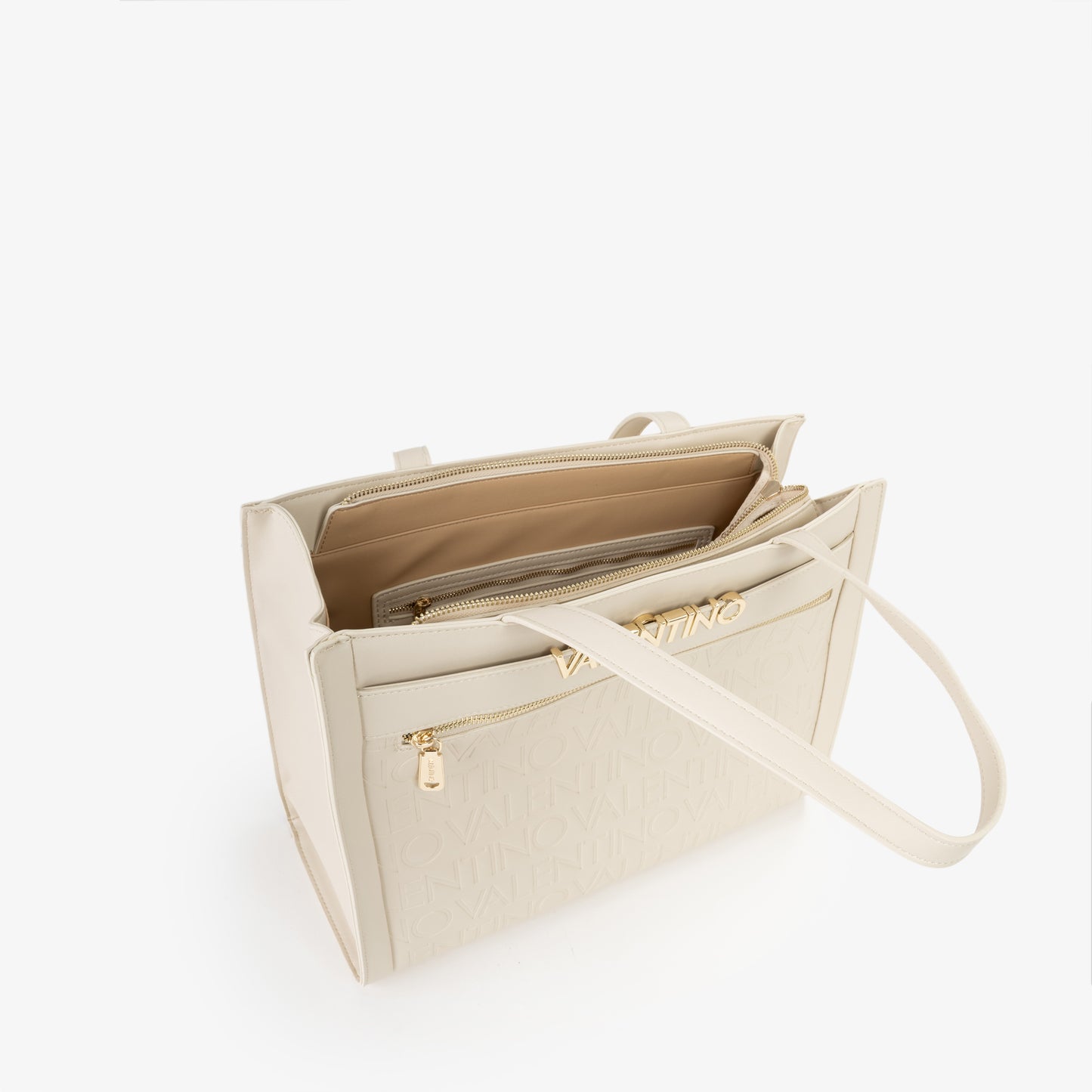 BOLSO VALENTINO SHOPPER GRANDE BEIGE ESTAMPADO ALL OVER