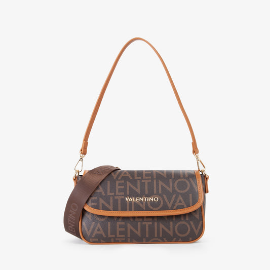 BANDOLERA VALENTINO MARRON CHOCOLATE ESTAMPADO ALL OVER