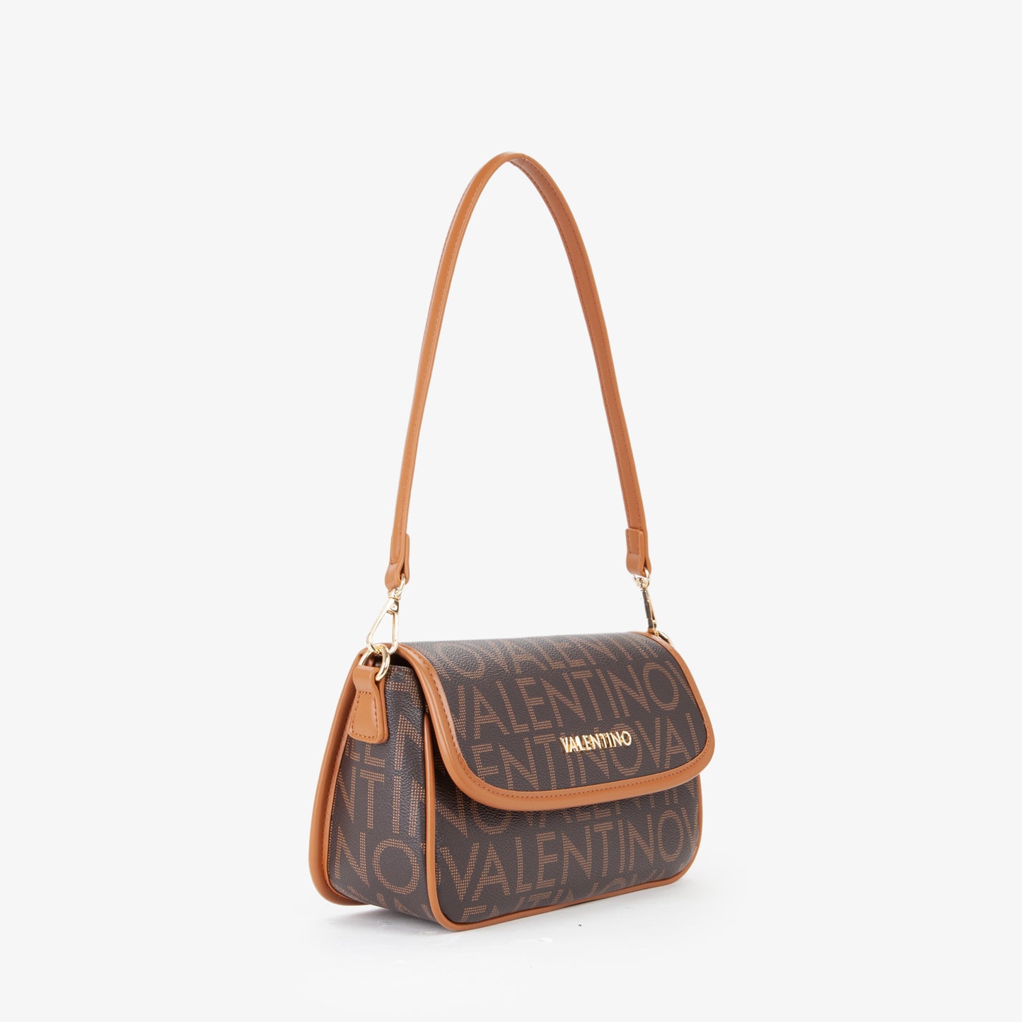 BANDOLERA VALENTINO MARRON CHOCOLATE ESTAMPADO ALL OVER