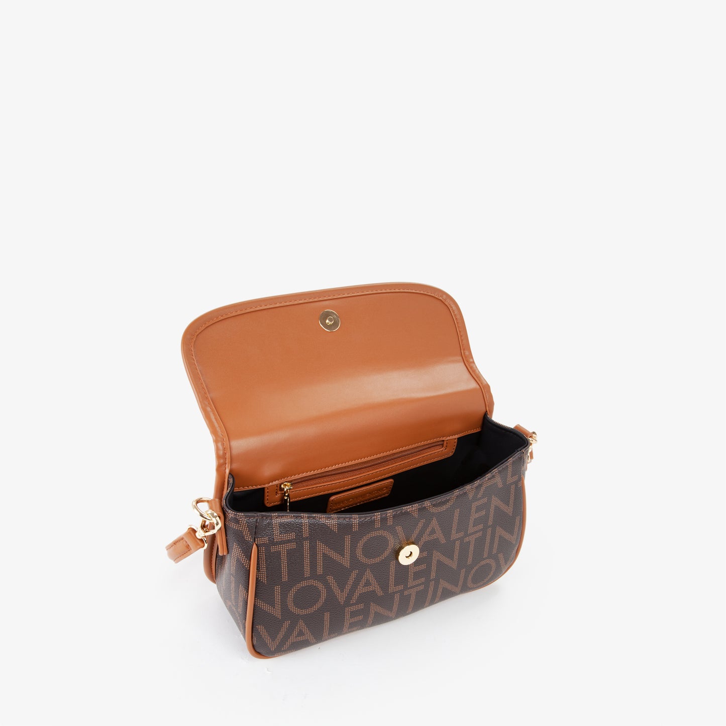 BANDOLERA VALENTINO MARRON CHOCOLATE ESTAMPADO ALL OVER