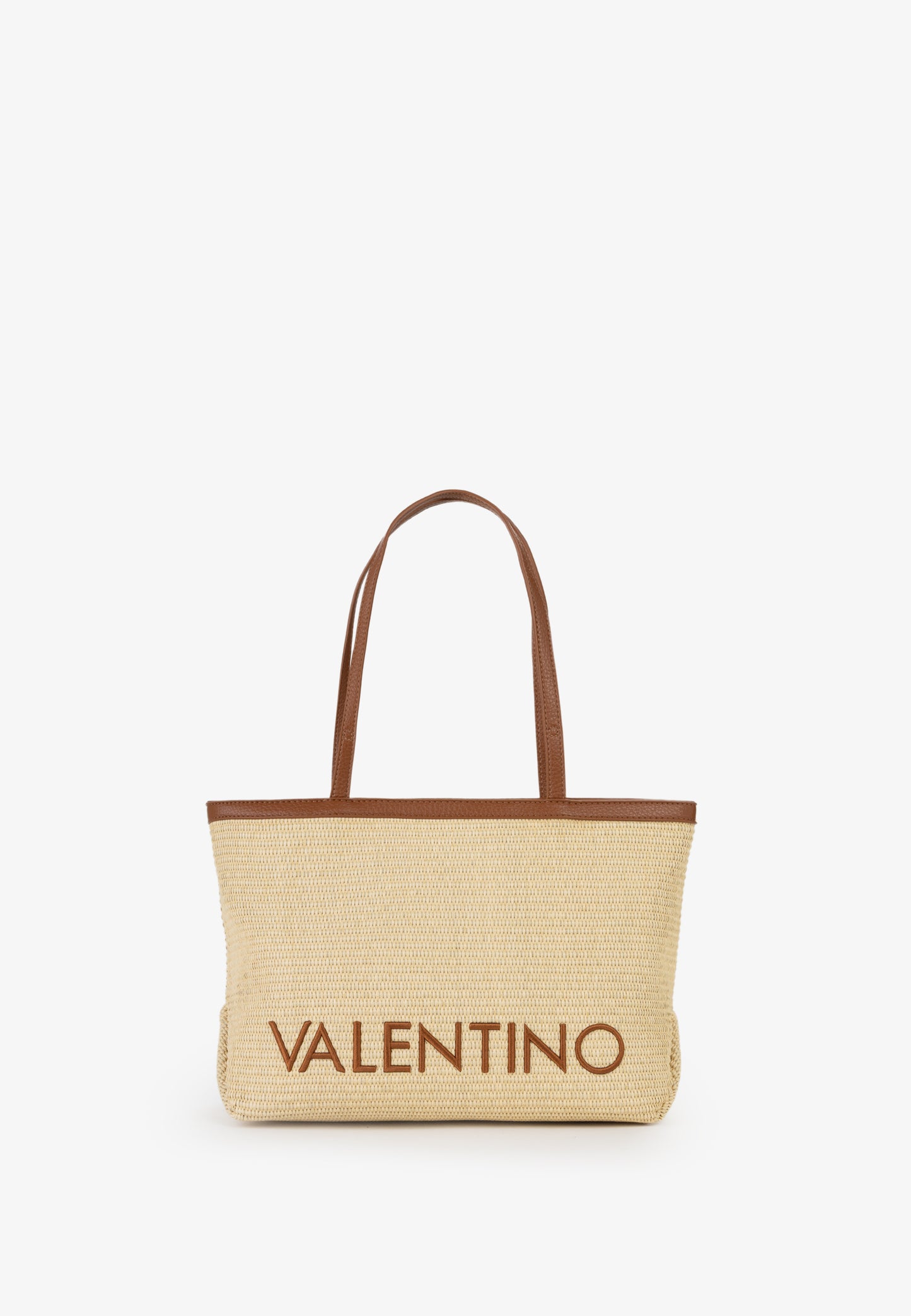 BOLSO VALENTINO MAIAM RAFIA Y MARRÓN