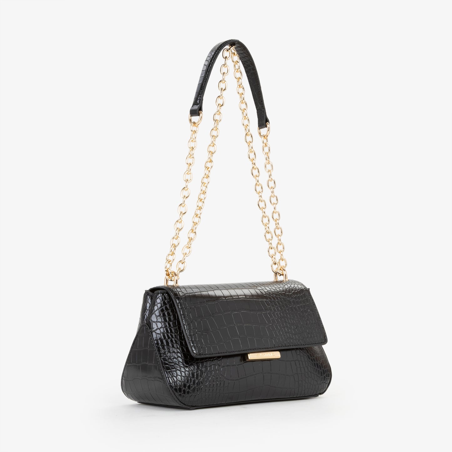 BOLSO BANDOLERA VALENTINO NEGRO COCODRILO