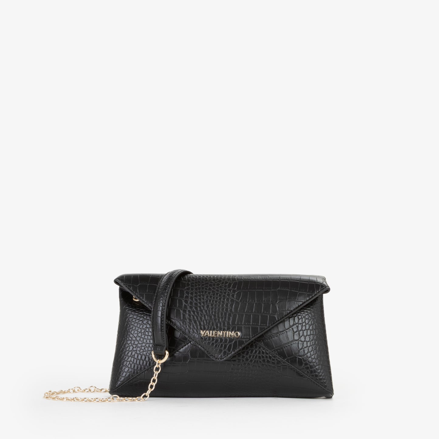 BOLSO VALENTINO SOBRE EFECTO COCODRILO NEGRO