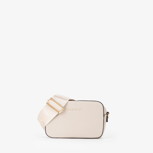 BOLSO VALENTINO BANDOLERA BEIGE CON DOS CINTAS