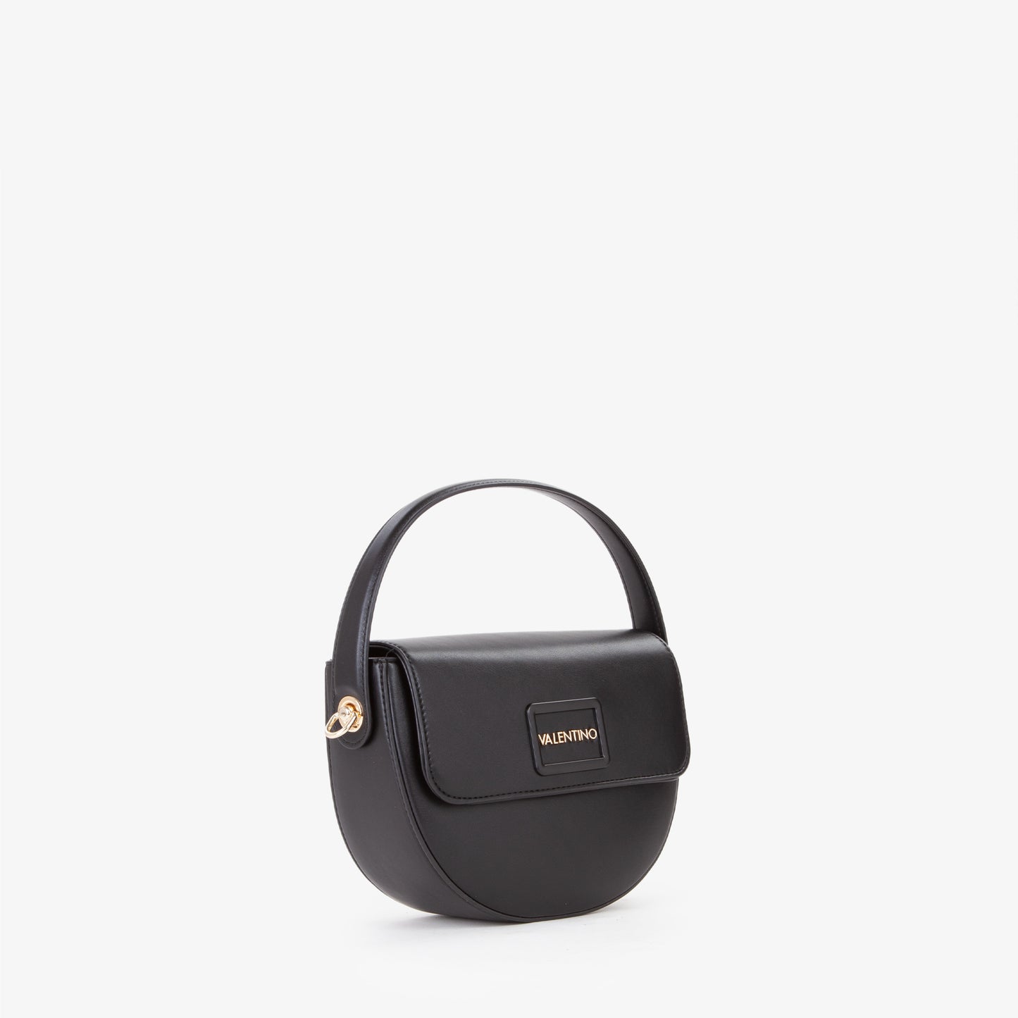 BOLSO VALENTINO BANDOLERA NEGRO SEMICIRCULO CON DOS CORREAS